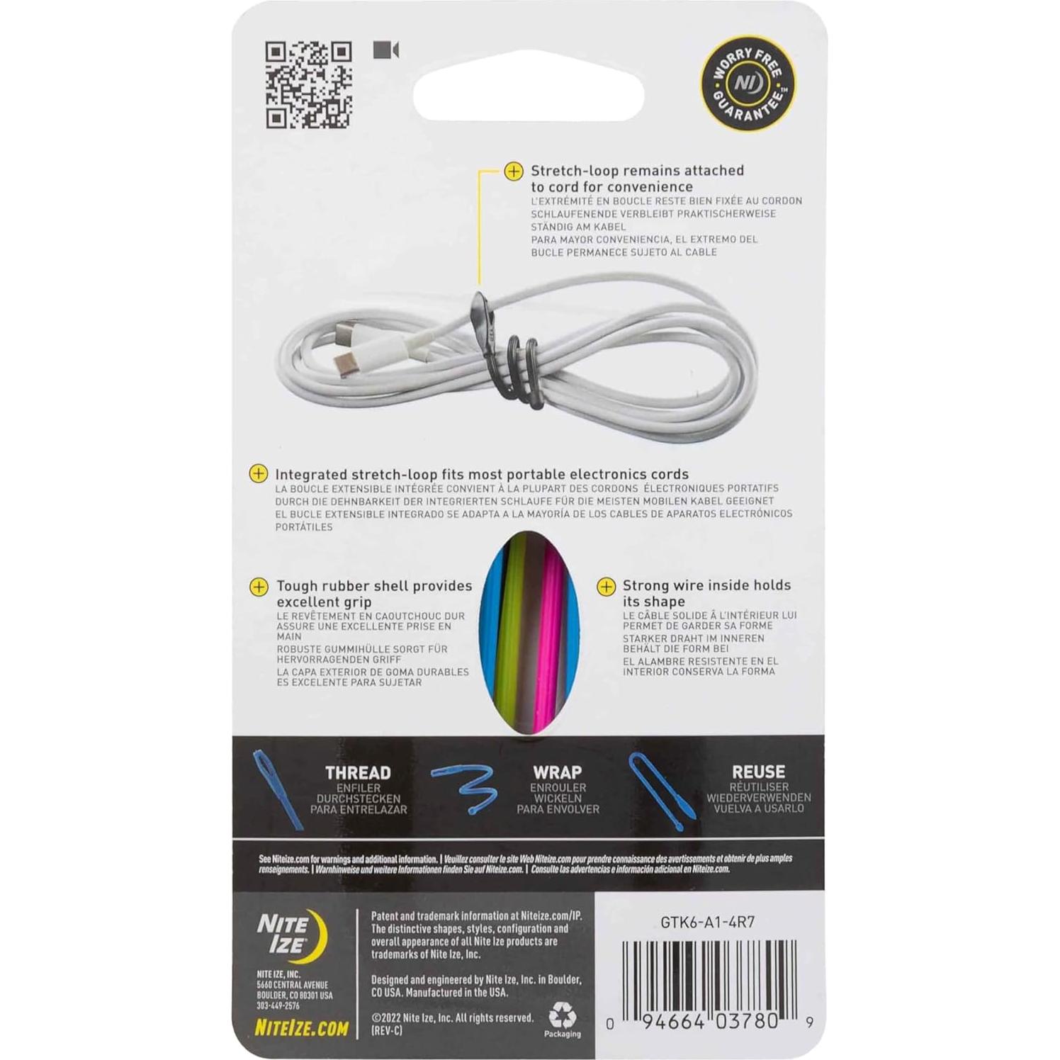 Ataduras Flexibles Nite Ize Gear Tie 15 cm - 8 Piezas Multicolor