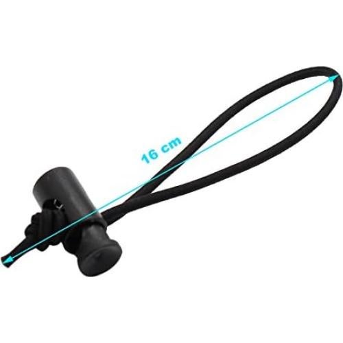 Correa Elástica Ajustable Foto&Tech 10x 16cm Negra para Cables