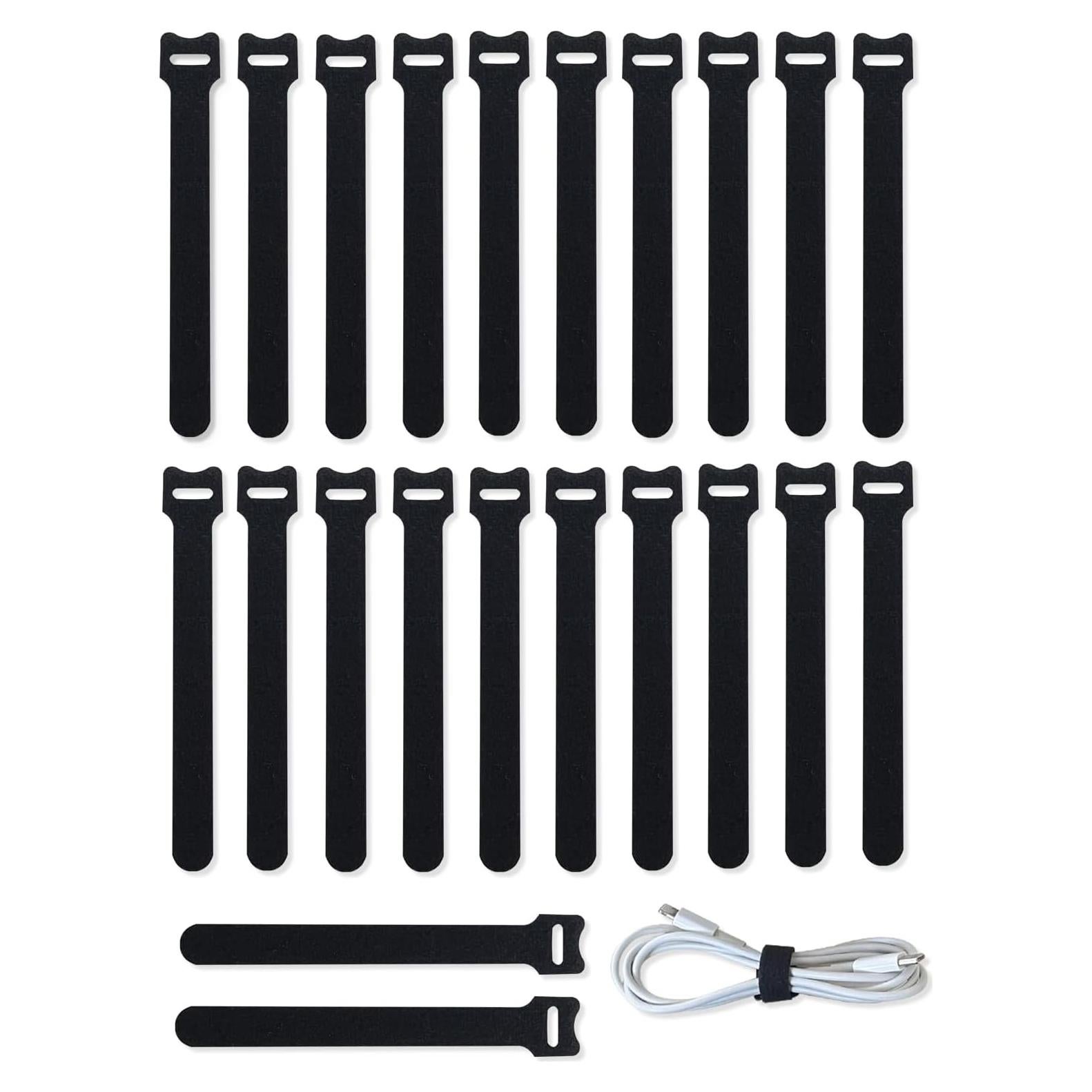 50 Bridas de Nylon Reutilizables 10 cm Anikoocory Negras