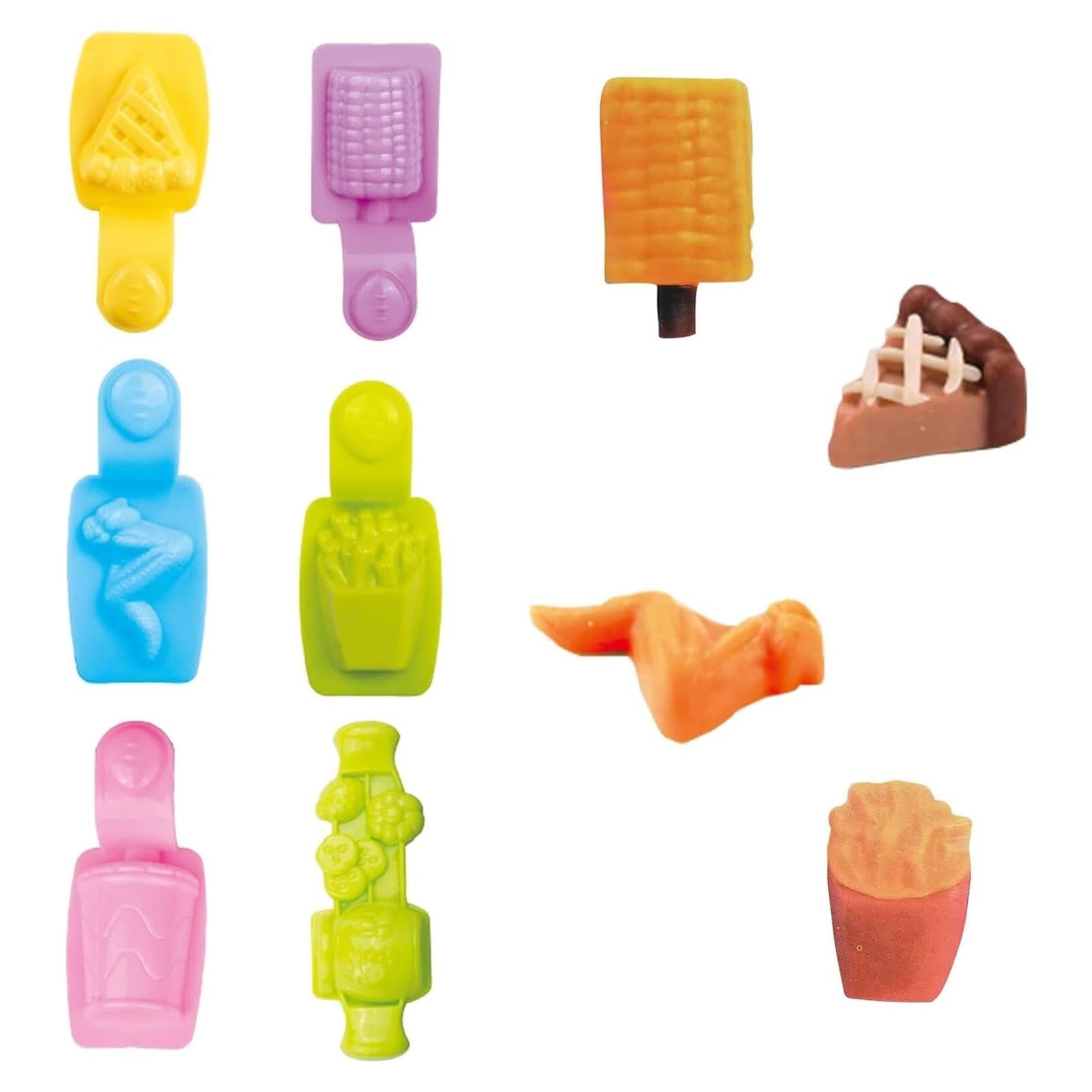 Set de 6 Moldes de Comida Yiklucg con 5 Arcillas 150g