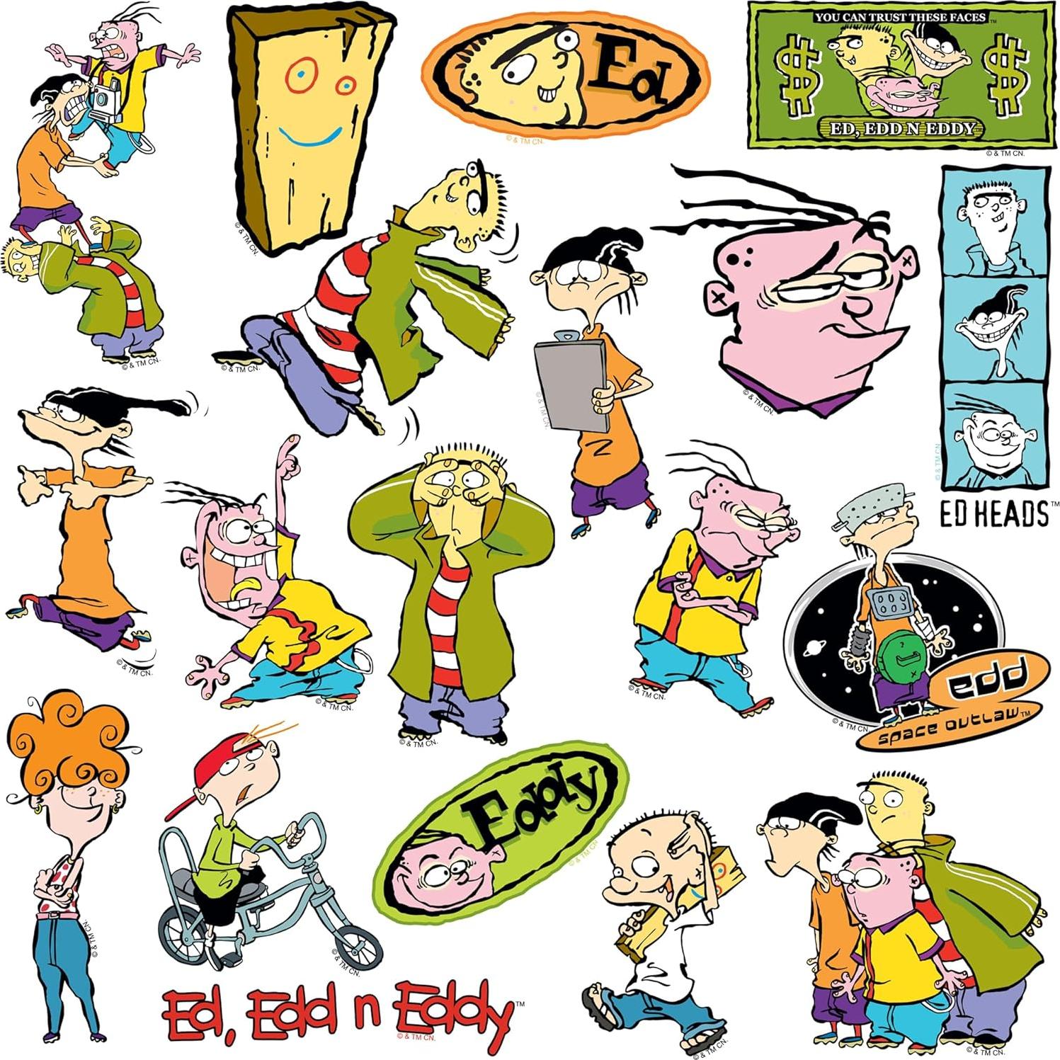 Stickers Deluxe Ed, Edd n Eddy - Paquete de 50 Vinilo Resistente