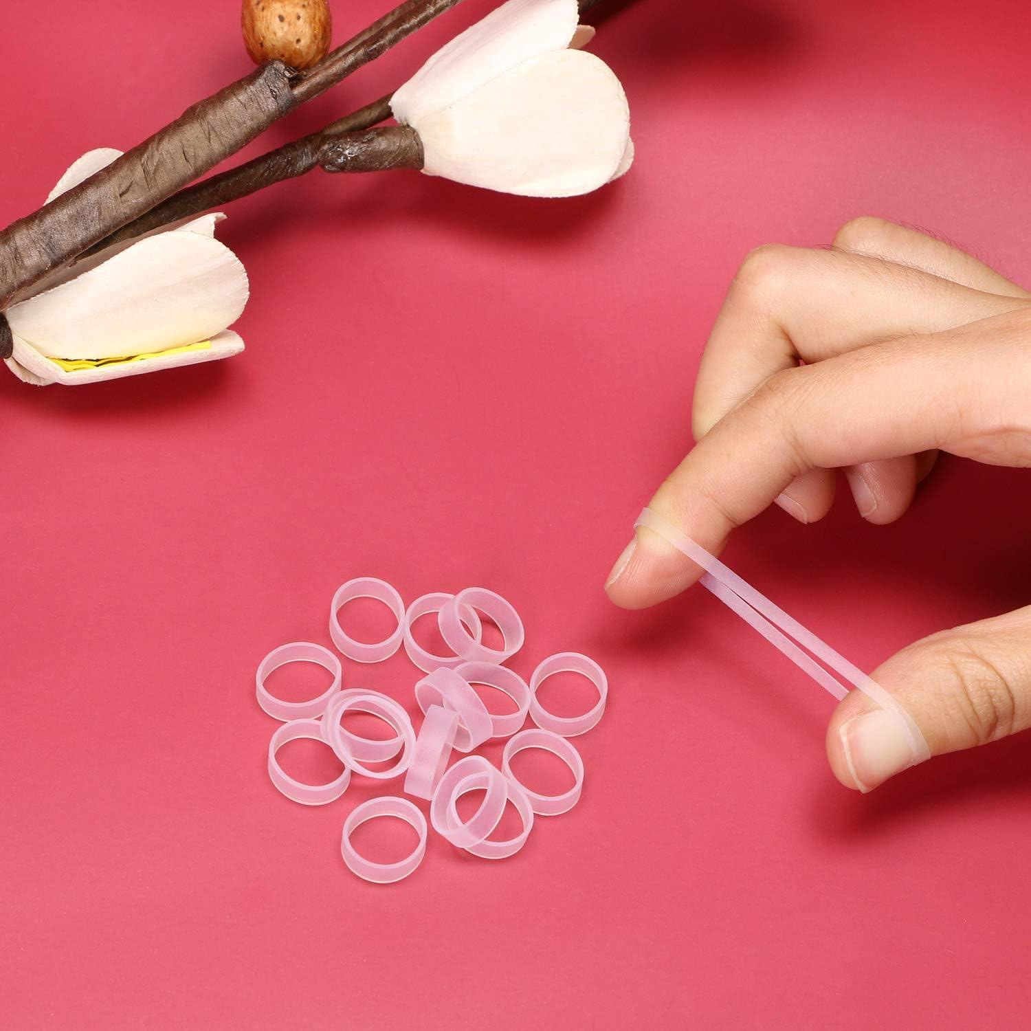 Correas de Silicona Transparentes ONLYKXY 100 Piezas 10mm ID