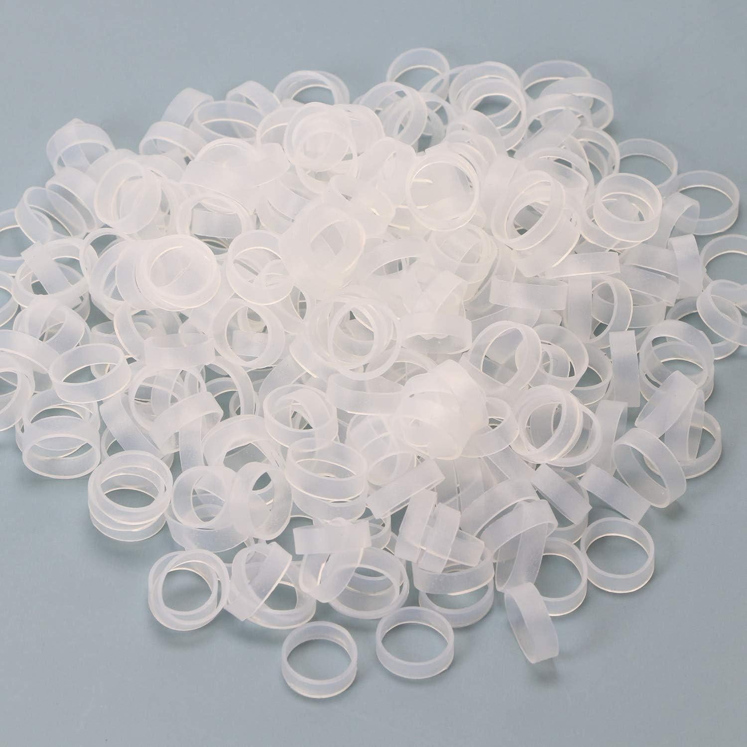 Correas de Silicona Transparentes ONLYKXY 100 Piezas 10mm ID