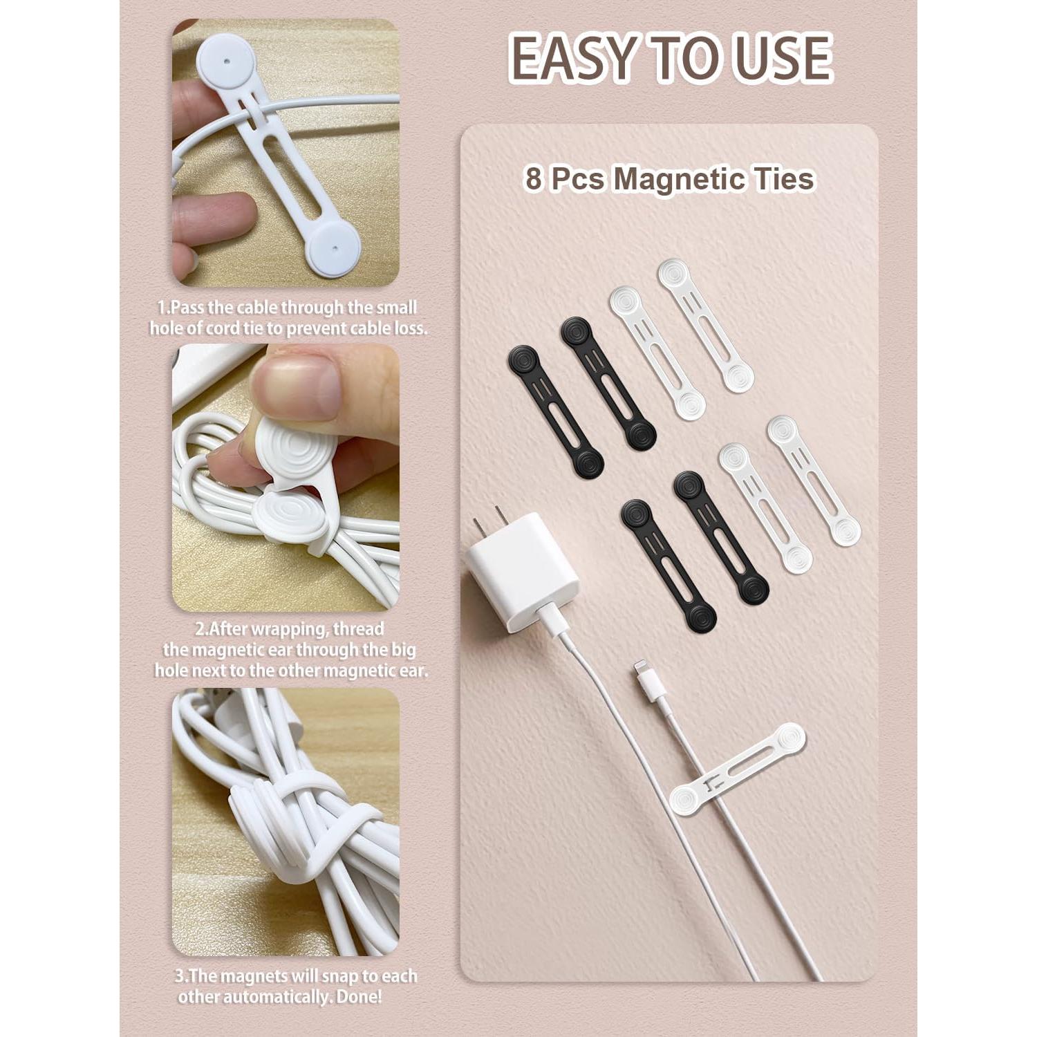 Correas Magnéticas Reutilizables Kanemc 8-Pack Silicona 12.7cm