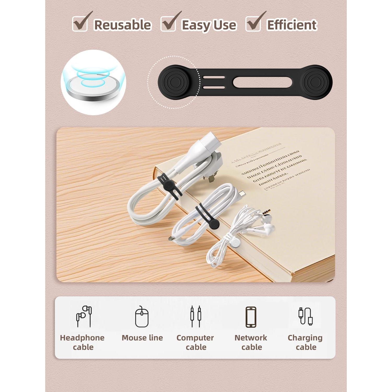 Correas Magnéticas Reutilizables Kanemc 8-Pack Silicona 12.7cm