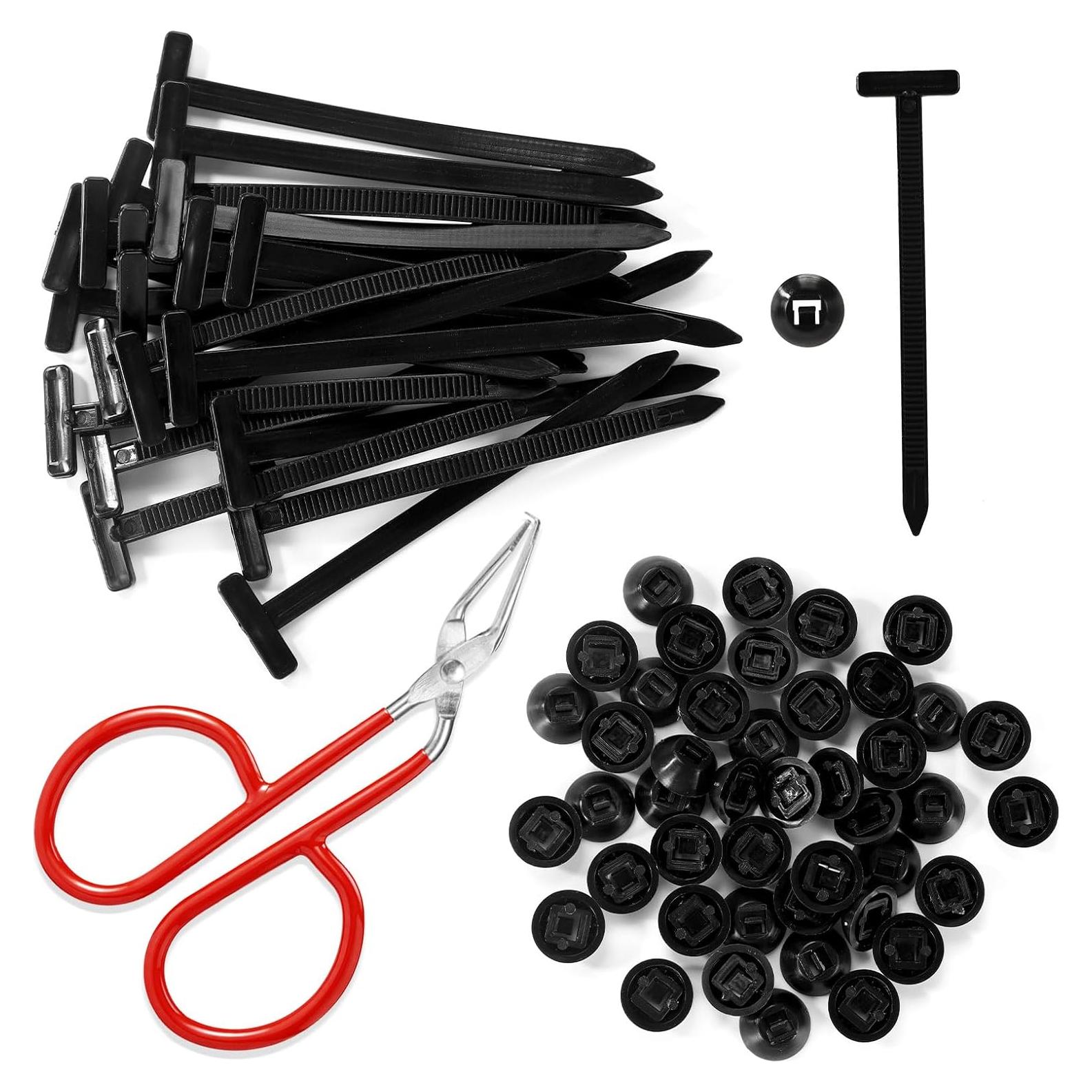 Juego de 100 Hebillas de Brida de Cable Nylon Lyreh 9cm