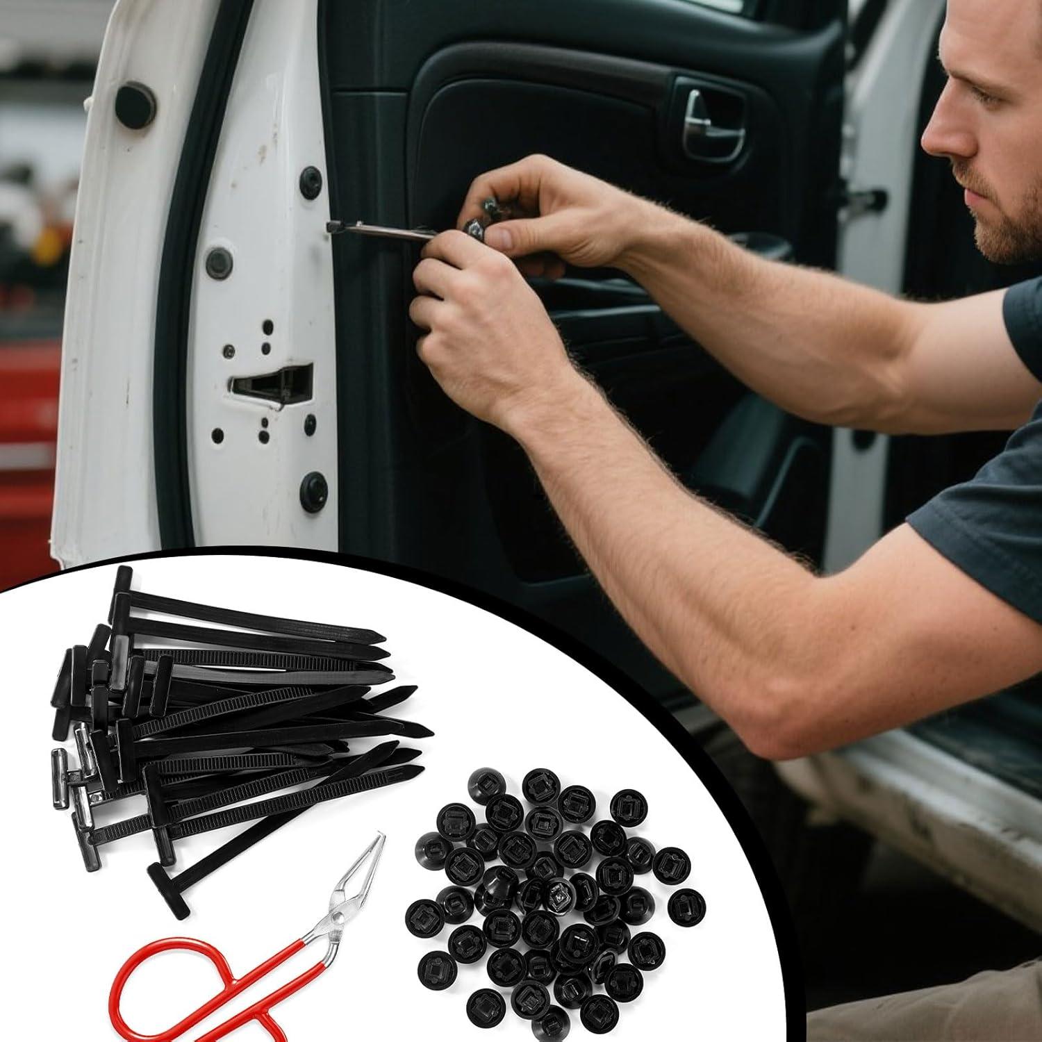 Juego de 100 Hebillas de Brida de Cable Nylon Lyreh 9cm