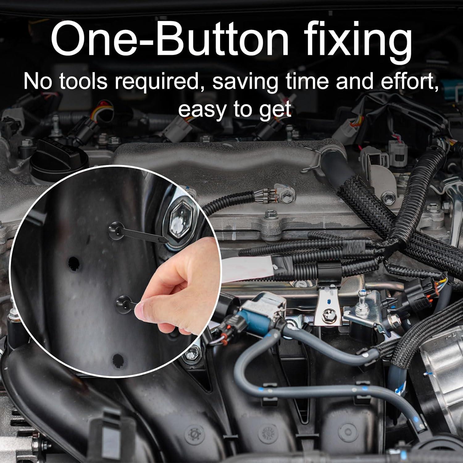 Juego de 100 Hebillas de Brida de Cable Nylon Lyreh 9cm