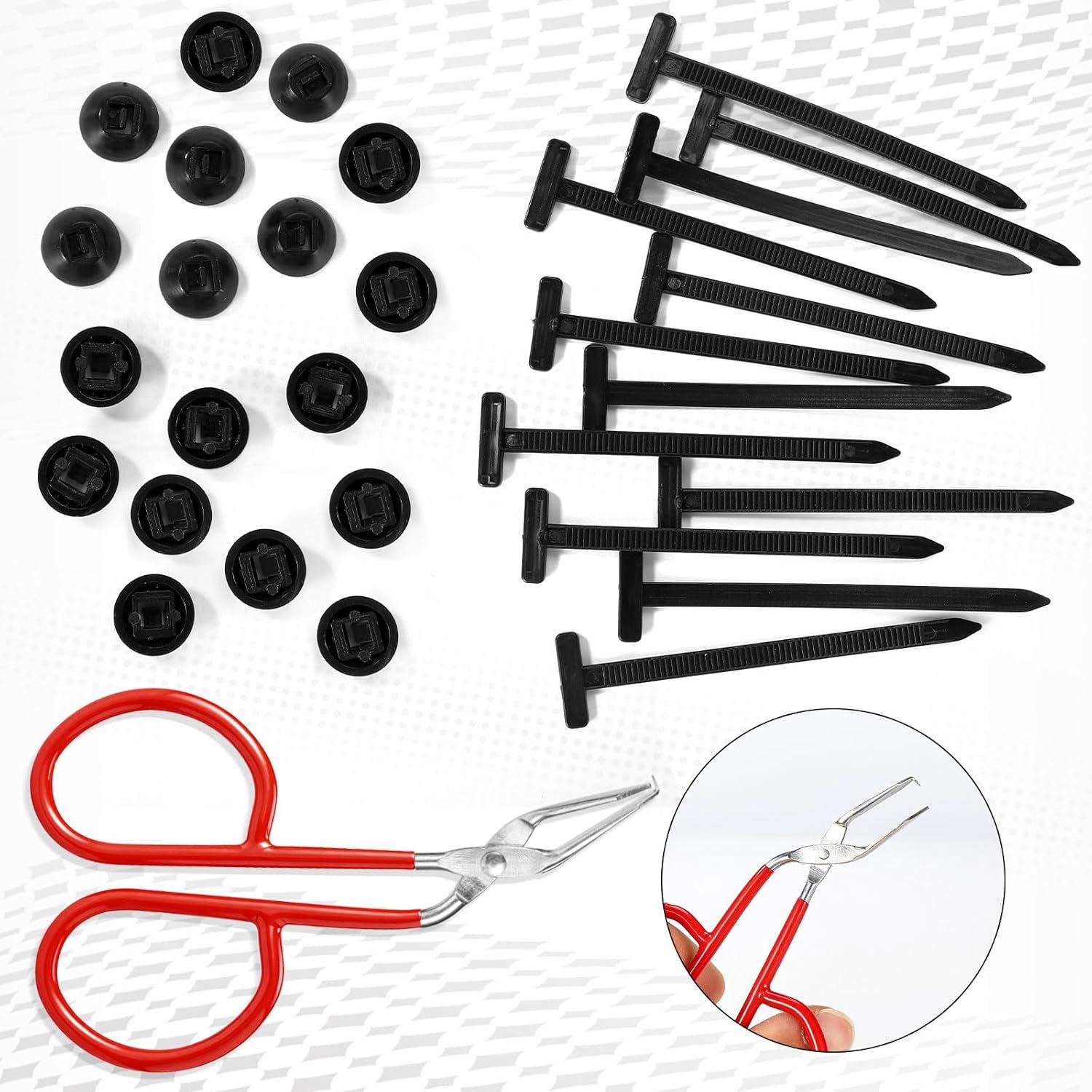 Juego de 100 Hebillas de Brida de Cable Nylon Lyreh 9cm