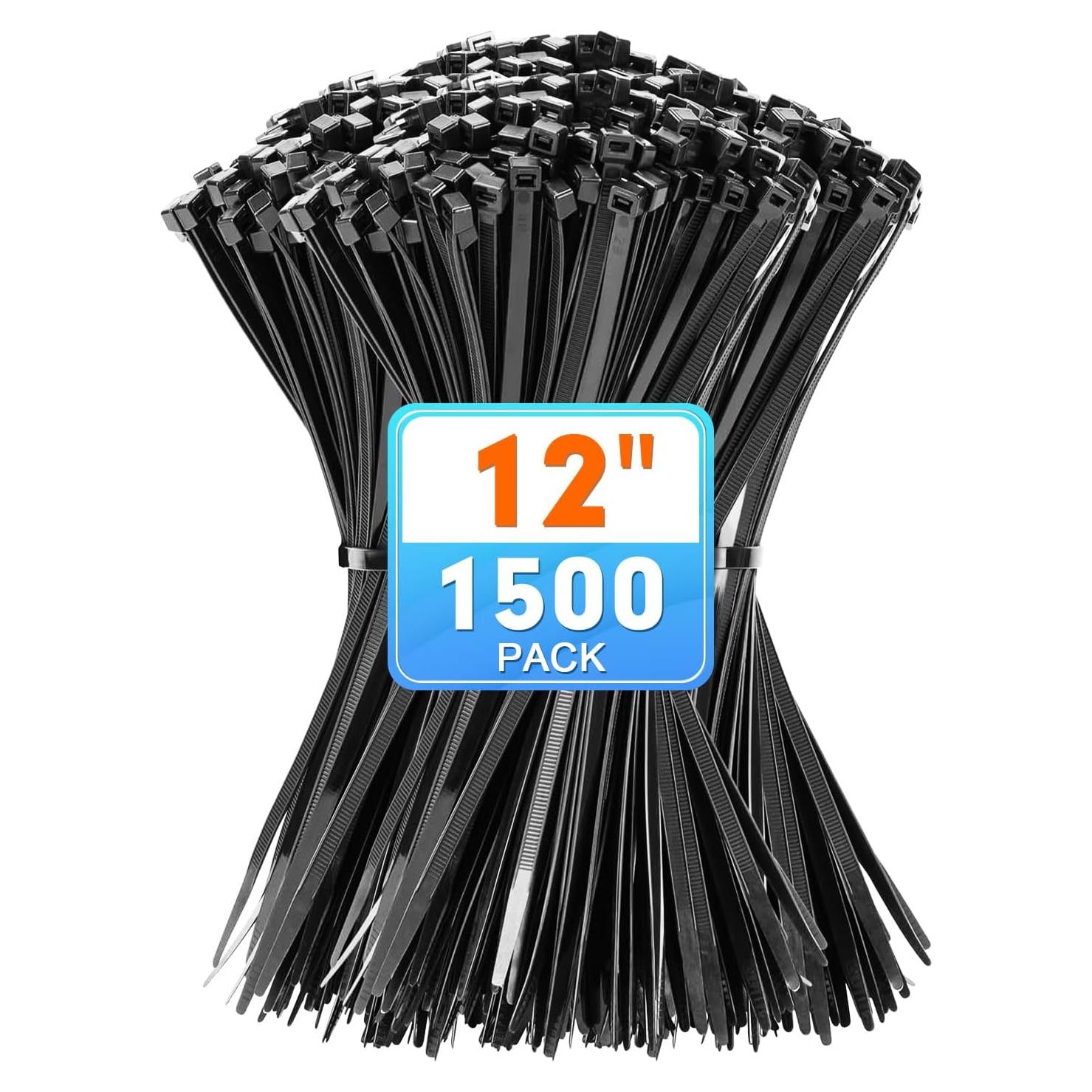 Bridas de Nylon KAMOTA 1500pcs 30 cm 22.7 kg Resistencia