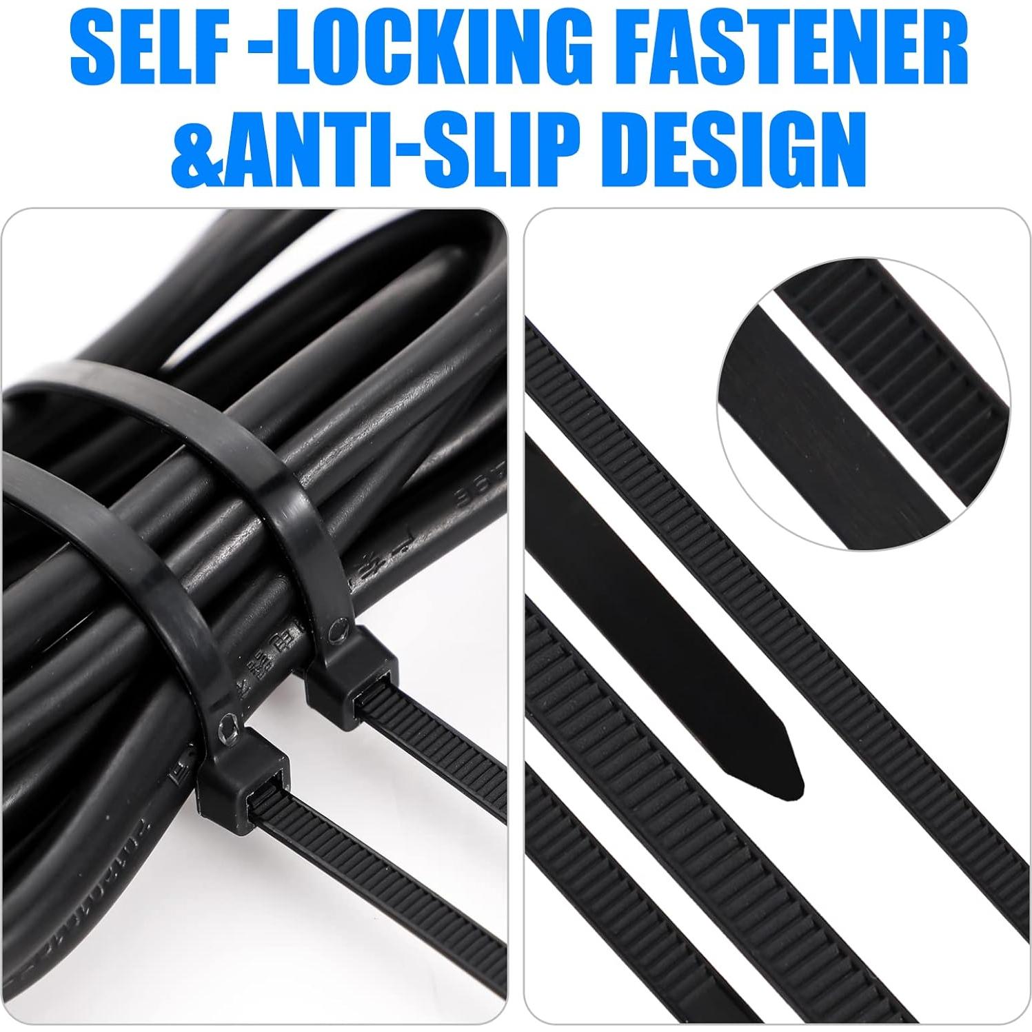 Bridas de Cable Geosar 3000 Piezas Nylon 30.48 cm 50 kg Negro