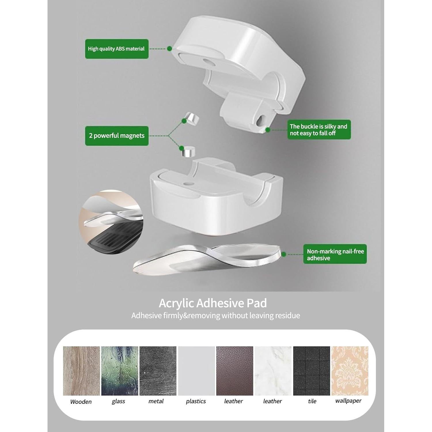 Organizador de Cables Magnético Damonent - Paquete de 8 Clips