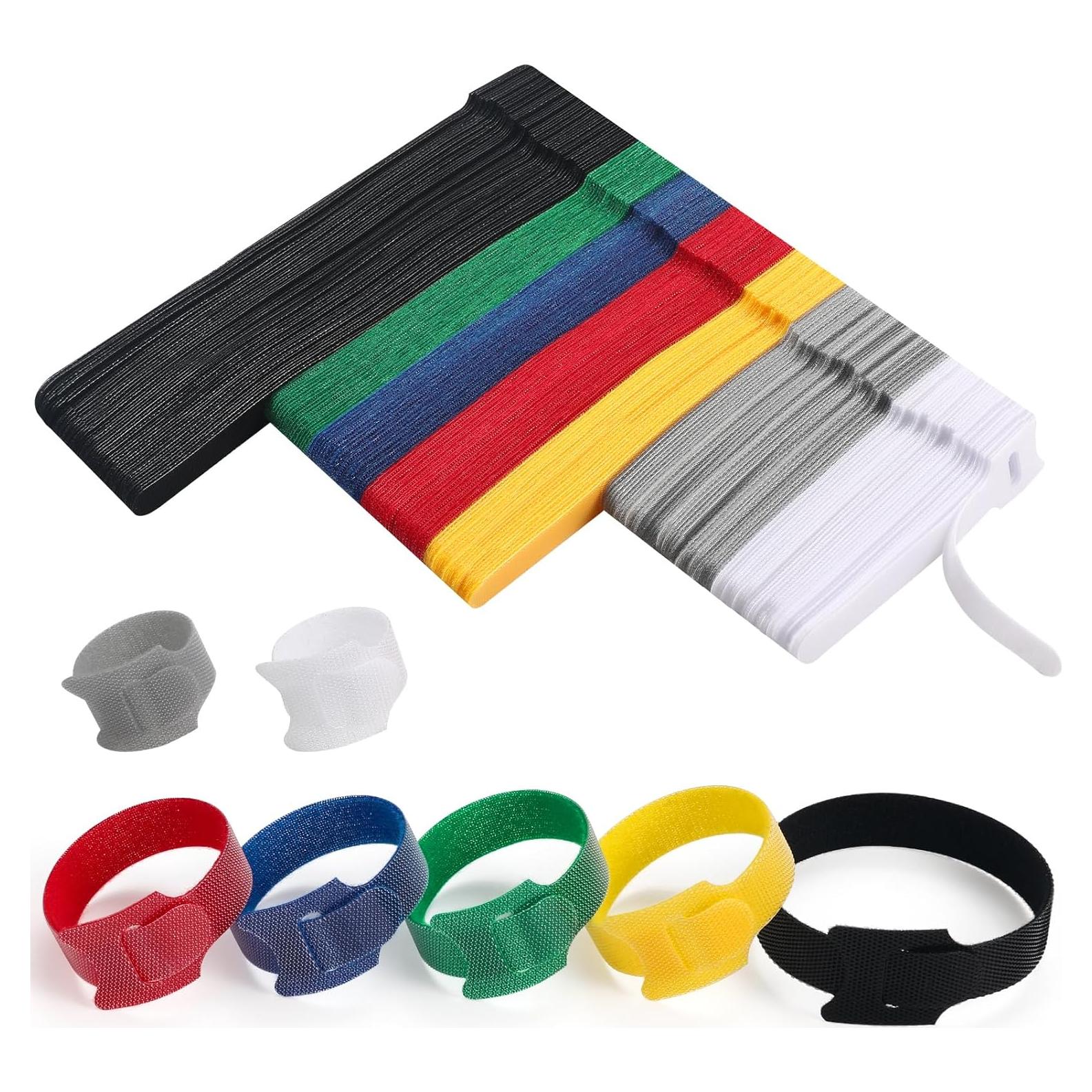 200 Sujetadores de Cable Reutilizables VZZNN Multicolor 4-6-8cm