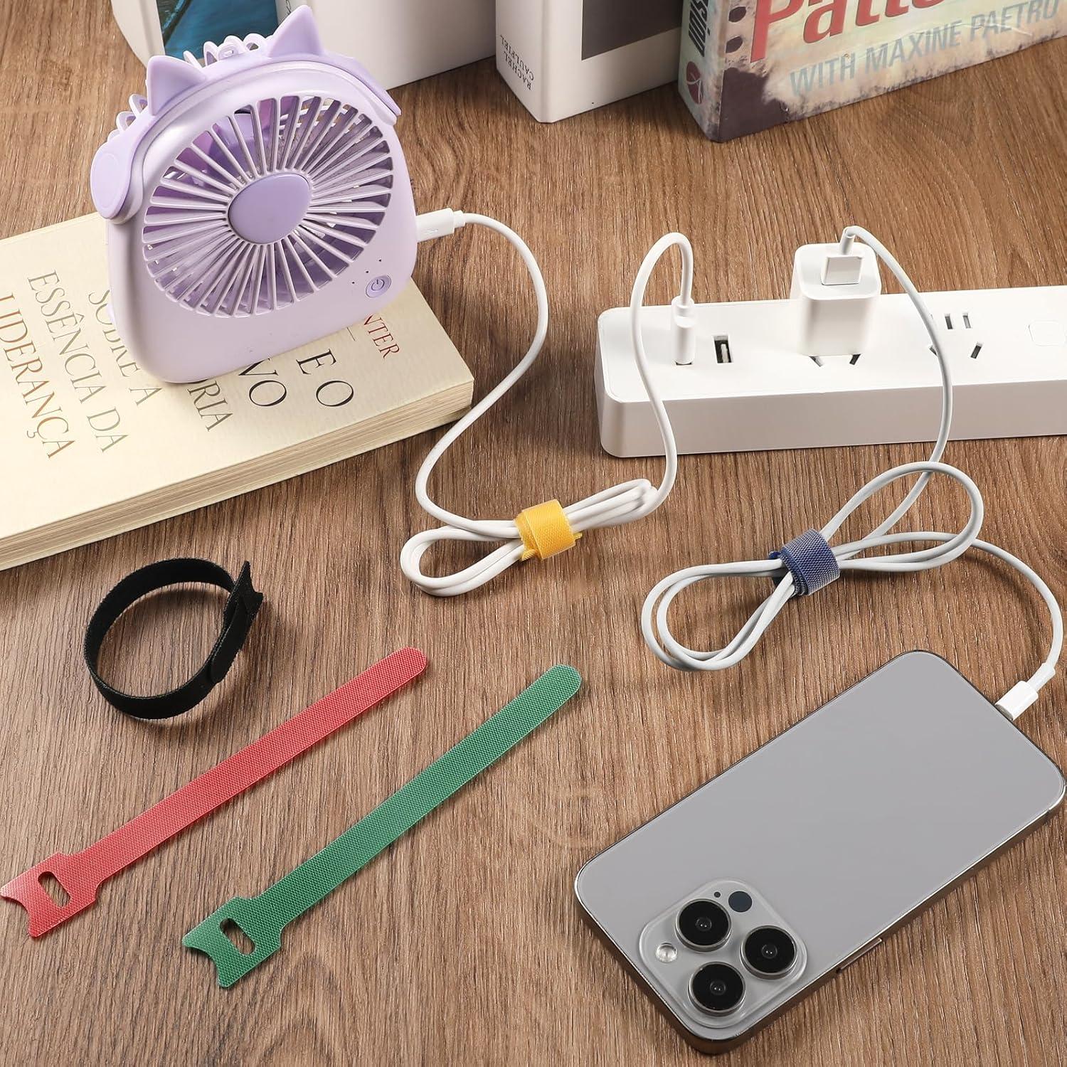 200 Sujetadores de Cable Reutilizables VZZNN Multicolor 4-6-8cm