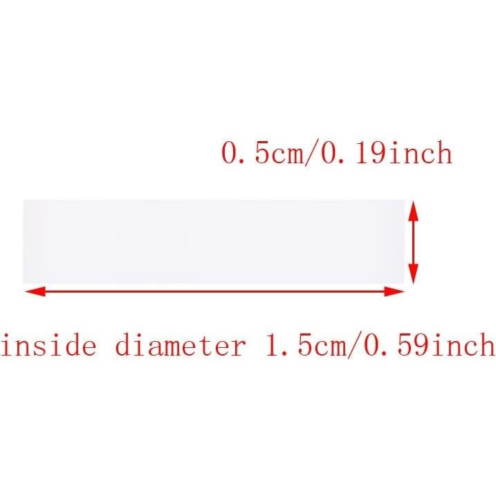 200 Piezas Correas de Silicona ONLYKXY 15 mm Blancas