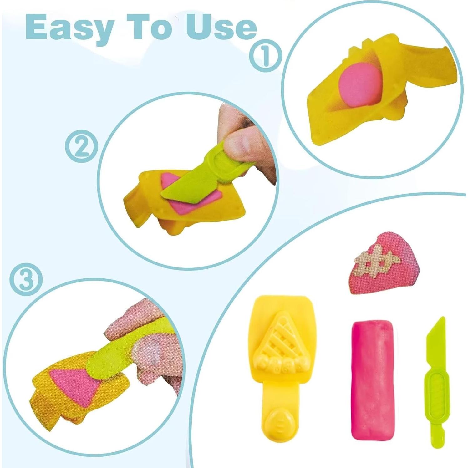 Set de Arcilla Yiklucg 12 Moldes Dinosaurios y Comida