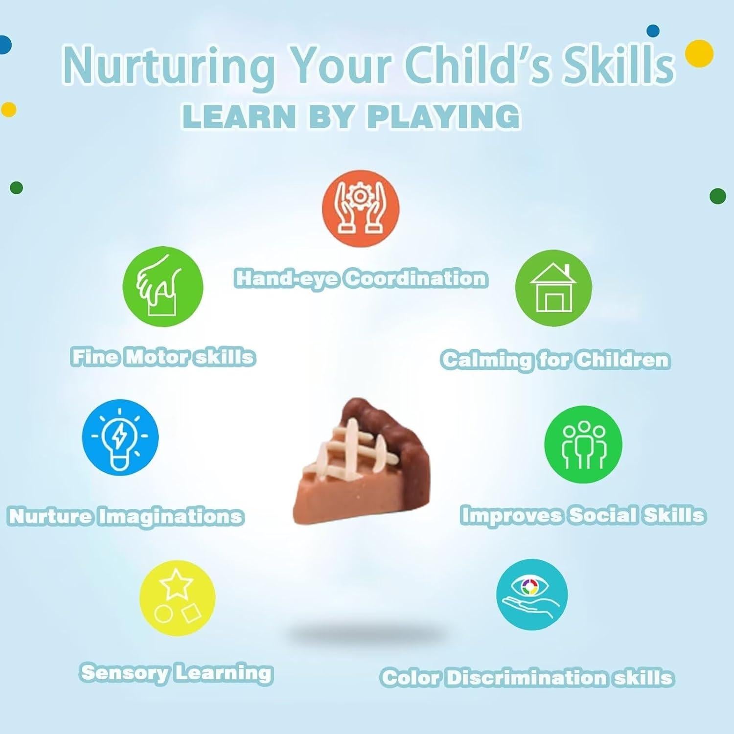 Set de Arcilla Yiklucg 12 Moldes Dinosaurios y Comida