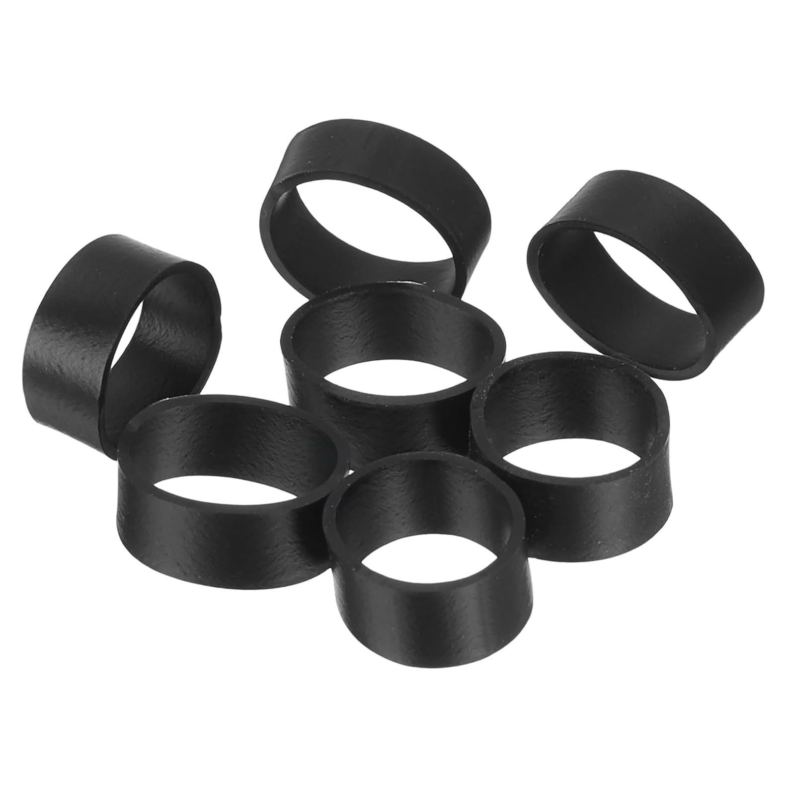 50 Piezas Bandas de Goma de Silicona uxcell 8x5mm Negras