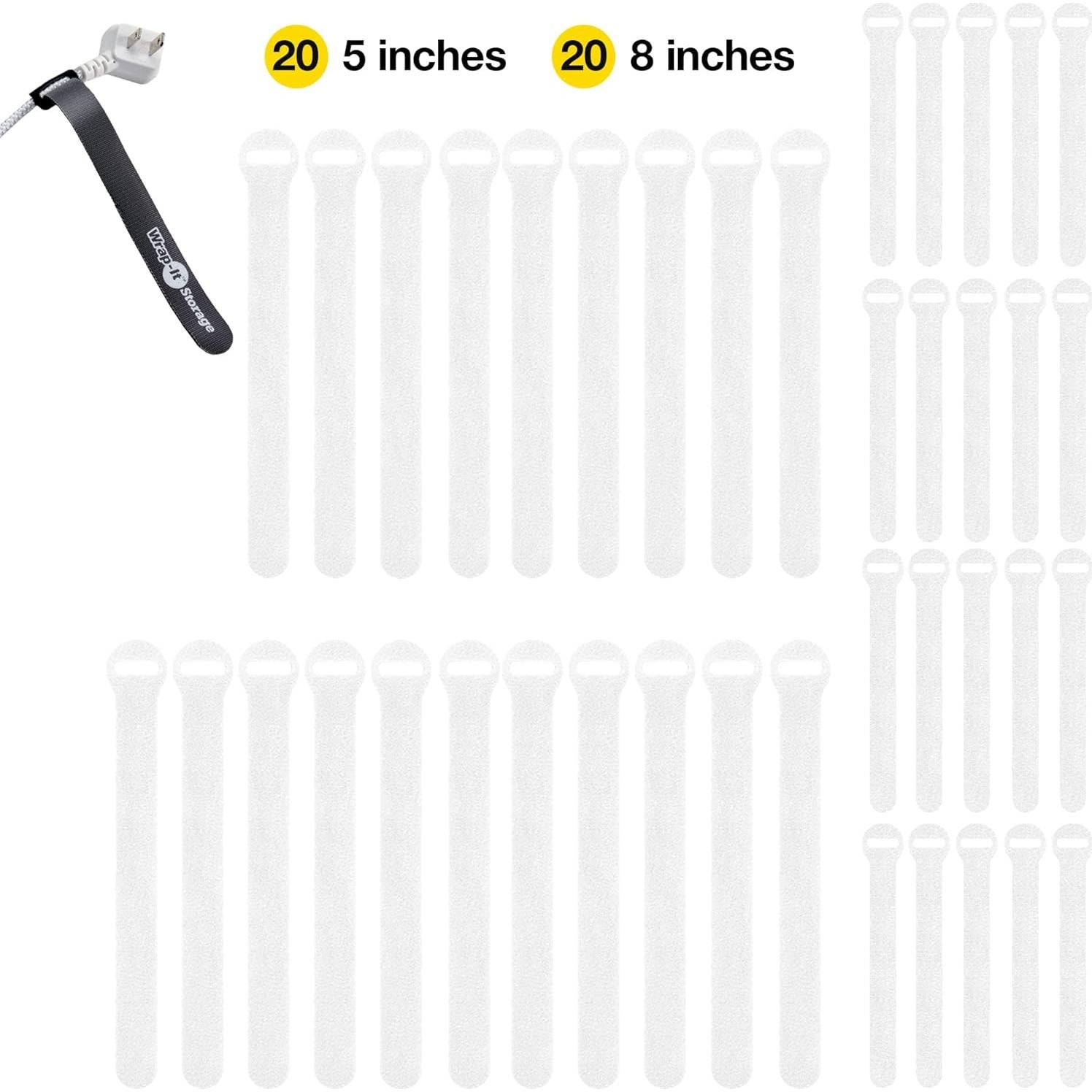 Bridas Autoadhesivas de Cable Wrap-It Storage, 40 Piezas, Nylon