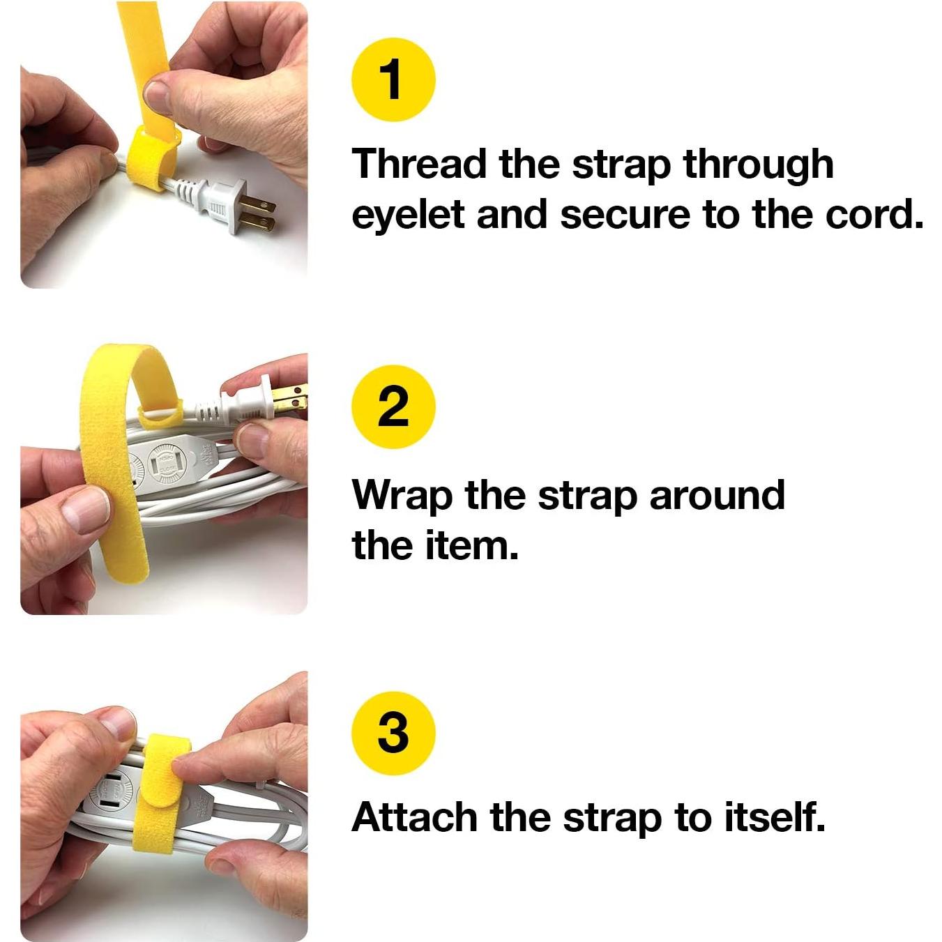 Bridas Autoadhesivas de Cable Wrap-It Storage, 40 Piezas, Nylon