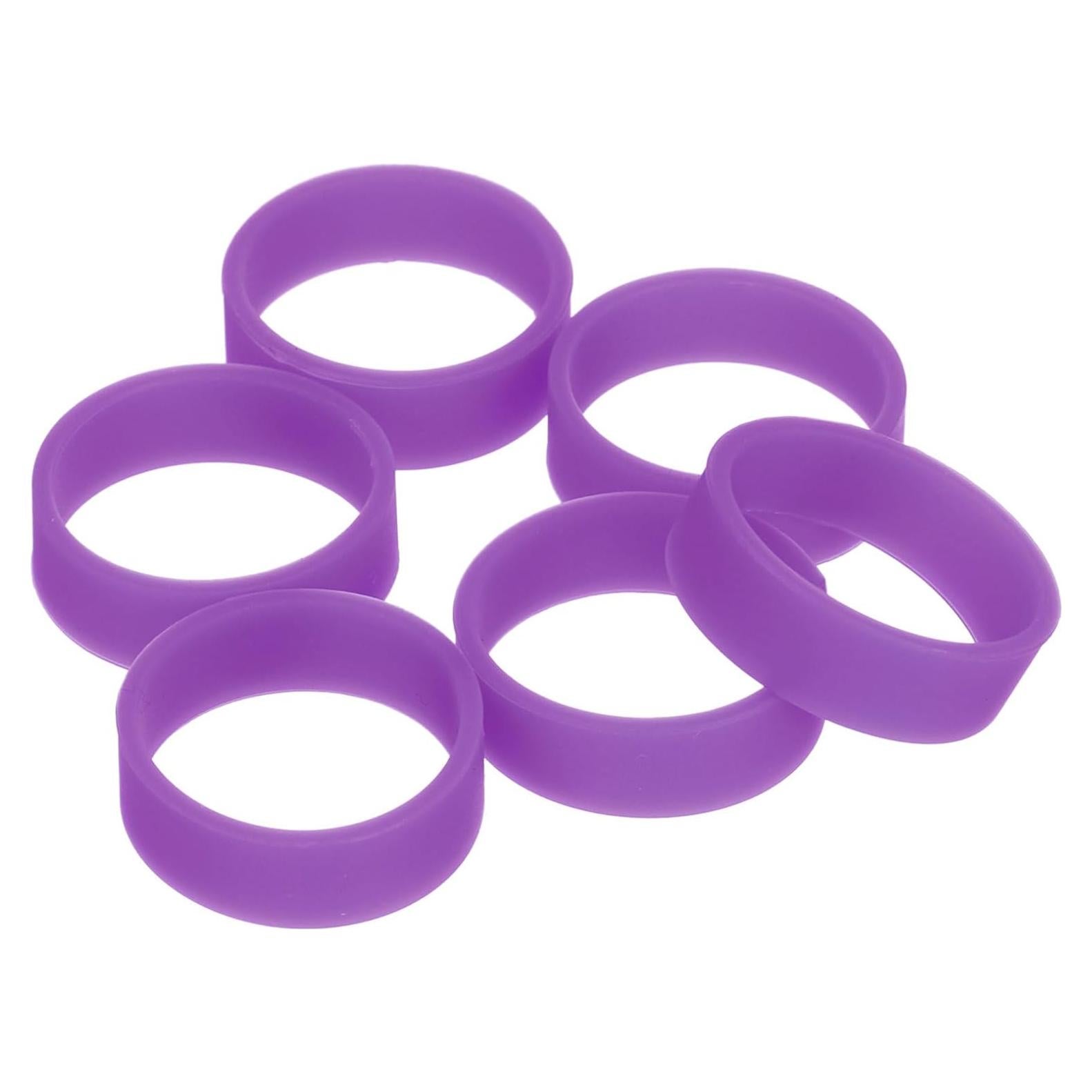 Bandas de Goma de Silicona uxcell 20Pcs 20x7mm Morado