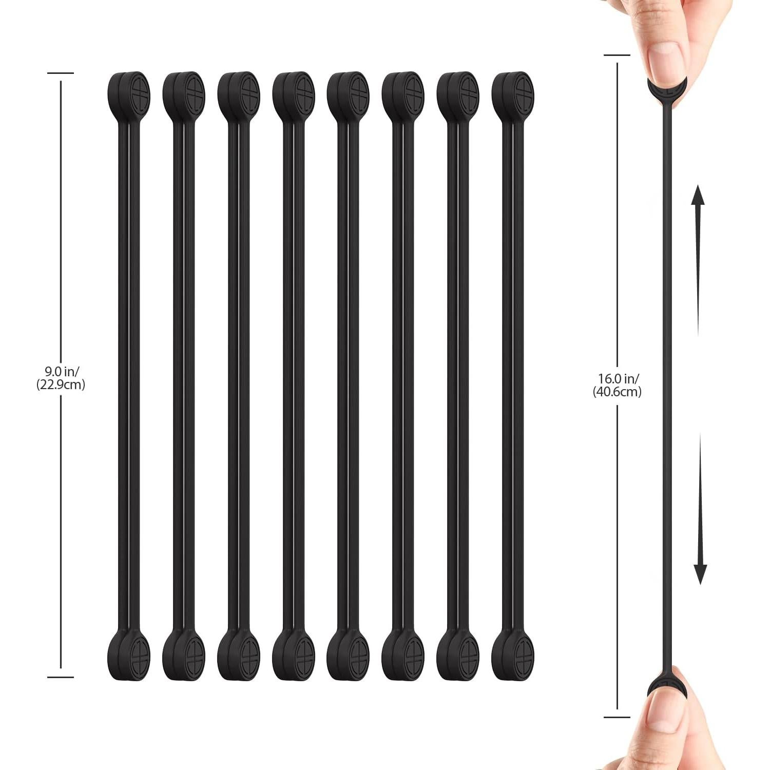 Correas Magnéticas de Silicona Reutilizables FRKNER 16 Pzas