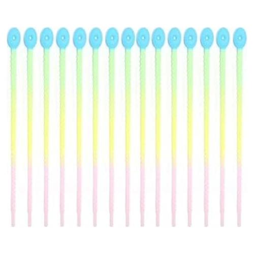 15 Corbatas de Cable de Silicona FAGEGFA Amarillo Gradiente