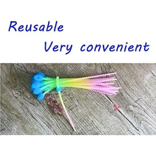 15 Corbatas de Cable de Silicona FAGEGFA Amarillo Gradiente