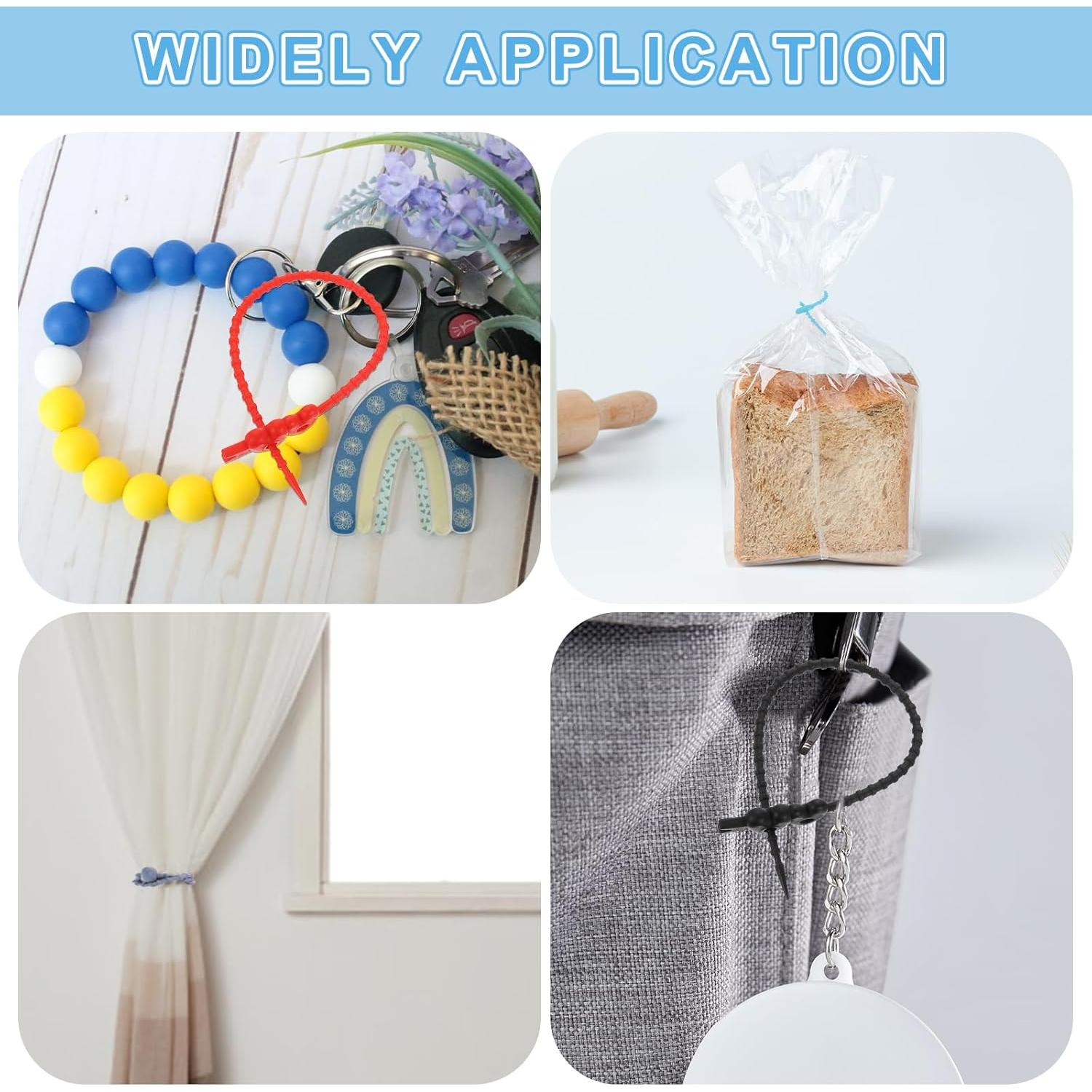 30 Sujetadores de Cable de Silicona uxcell 25cm Reutilizables