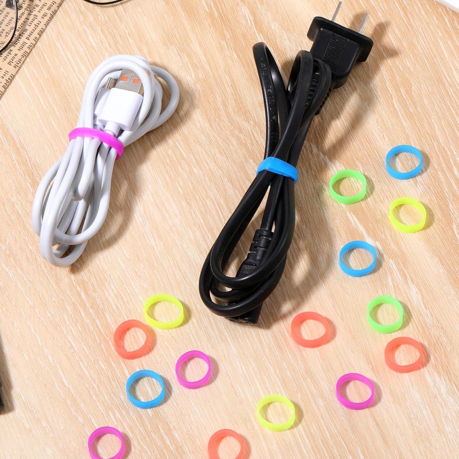 200 Bandas Elásticas de Silicona 15mm Sliverdew - Organizador de Cables