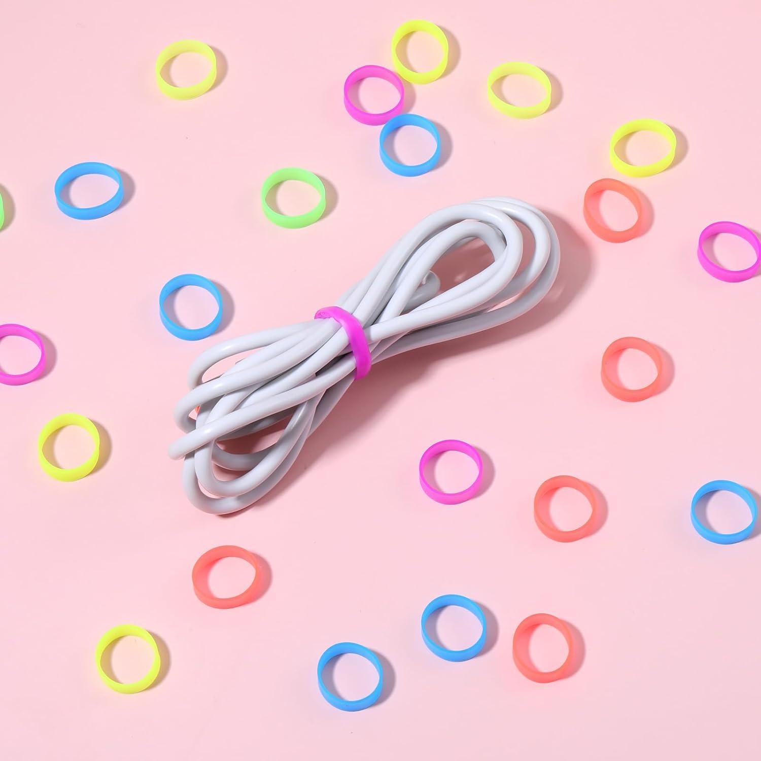 200 Bandas Elásticas de Silicona 15mm Sliverdew - Organizador de Cables