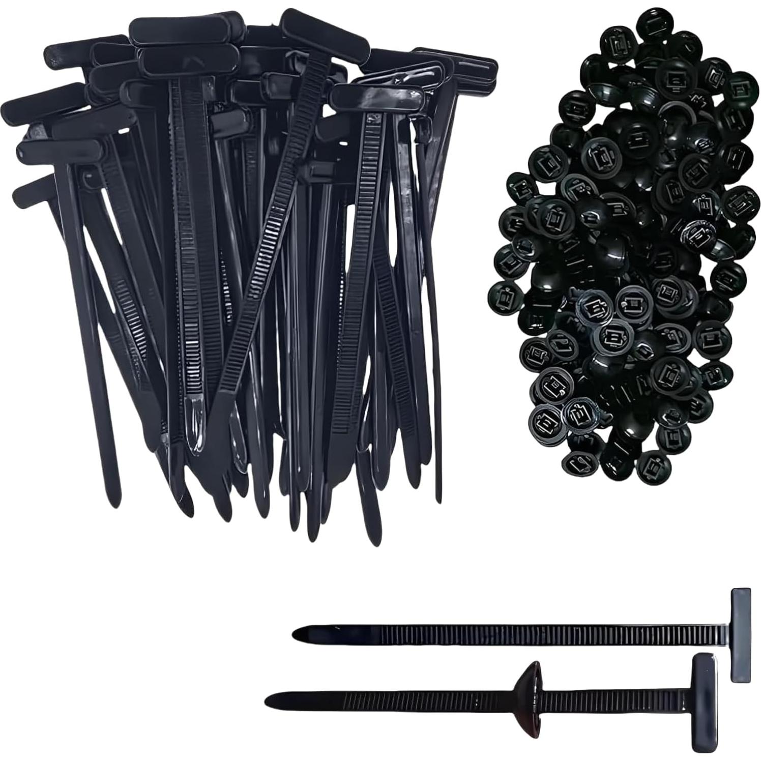 50 Hebillas de Cinta de Cable Nylon ZIAZQAM Resistentes UV