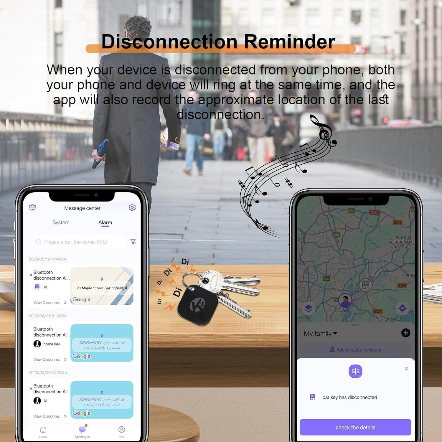 Rastreador Bluetooth KZO Air Tag Mejorado 2025 - Paquete de 4
