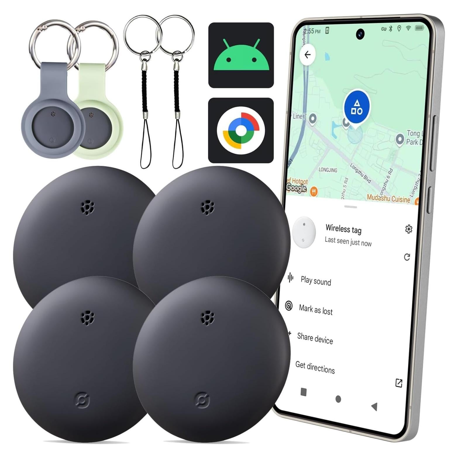 Etiquetas de Rastreo GPS Bluetooth Android Bestray HB15 - Paquete de 4