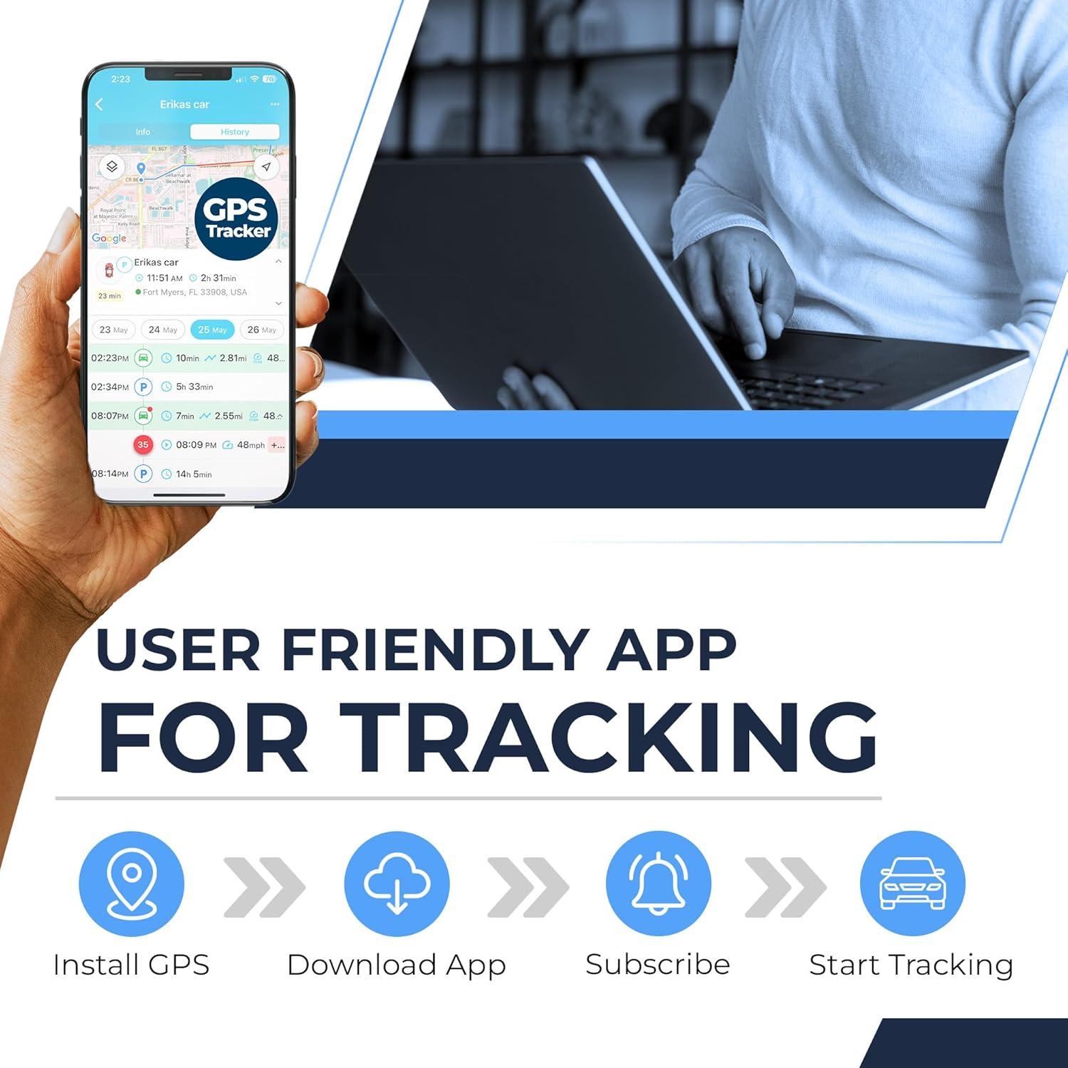 Rastreador GPS Magnético Oculto 4G para Vehículos - 3 Meses Batería