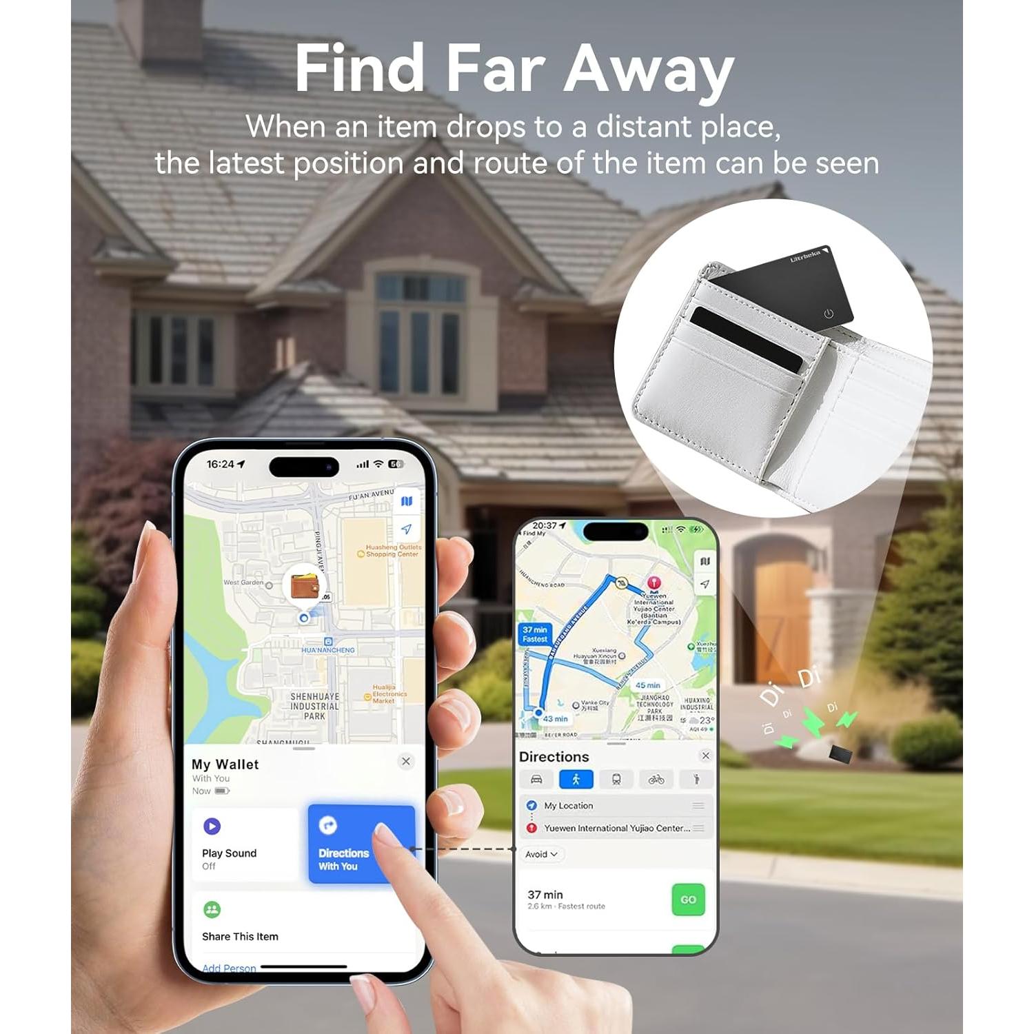 Rastreador Bluetooth Ultra Fino Ultrbeka IP68 para Carteras