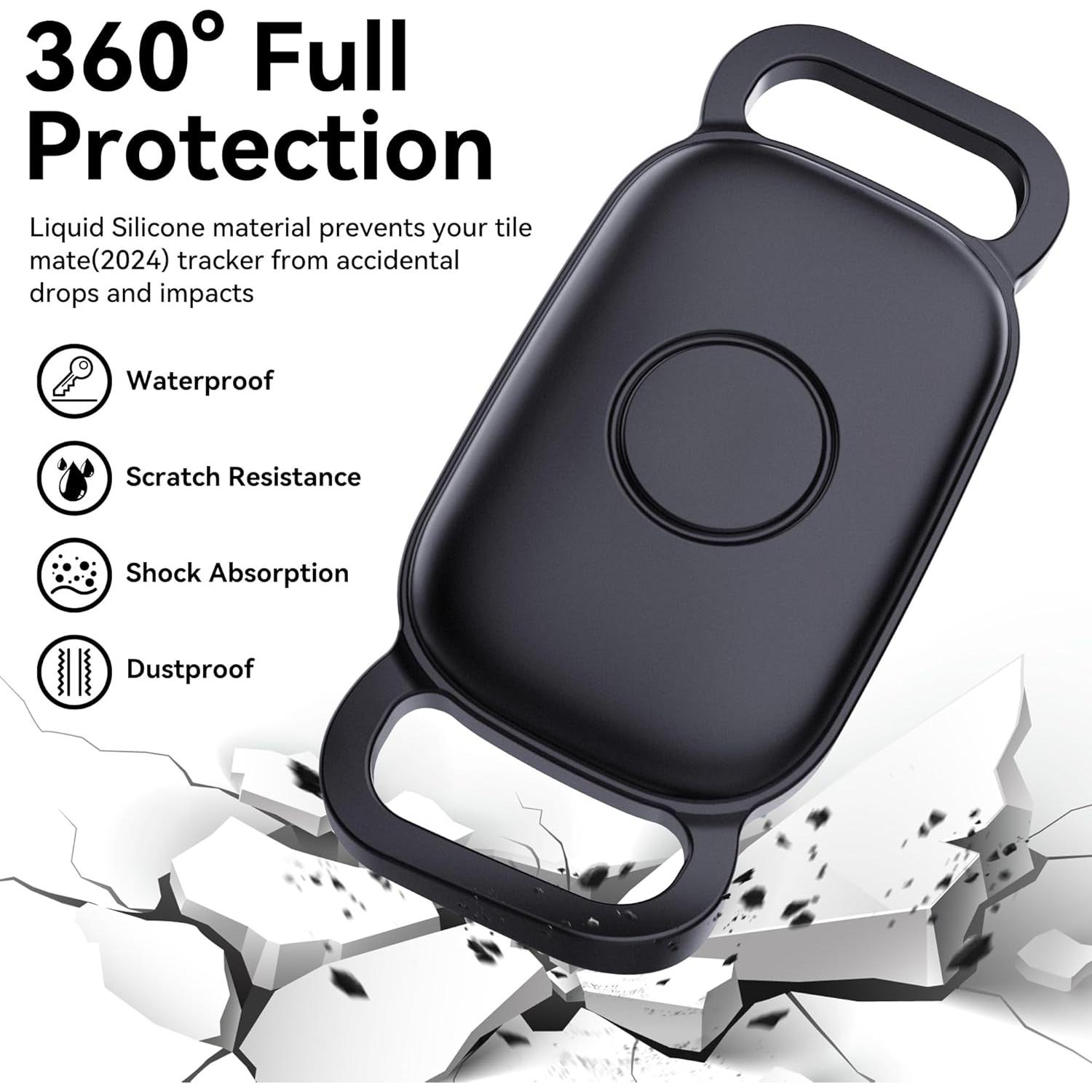 Soporte para Collar de Perro DDJ para Tile Life360 Pro 2024 - 2-Pack