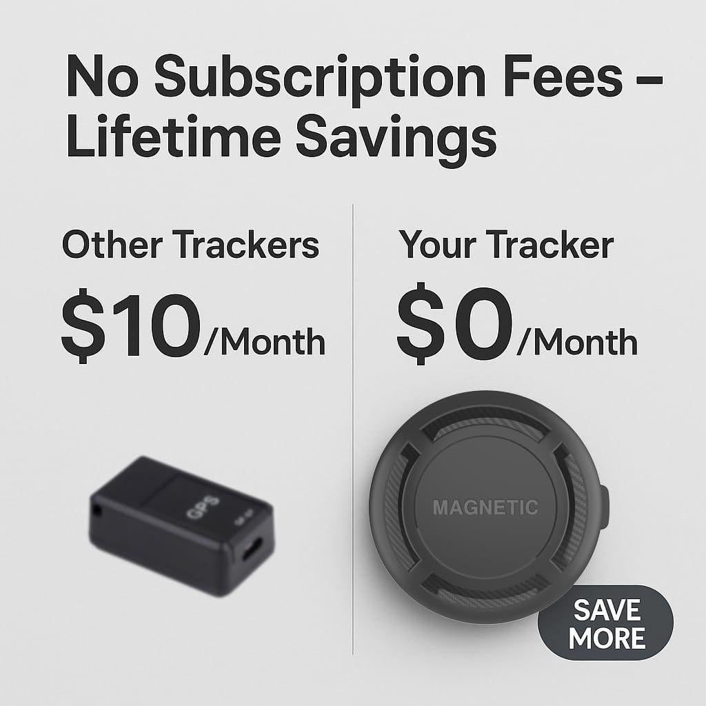 Rastreador GPS Oculto Magnético NOVZIX para Android - 1 Año Batería