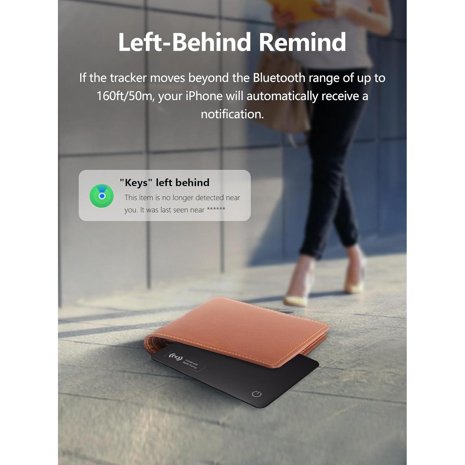 Tarjeta Localizadora Ultra Delgado Lmrbelec - 2 Paquete Negro