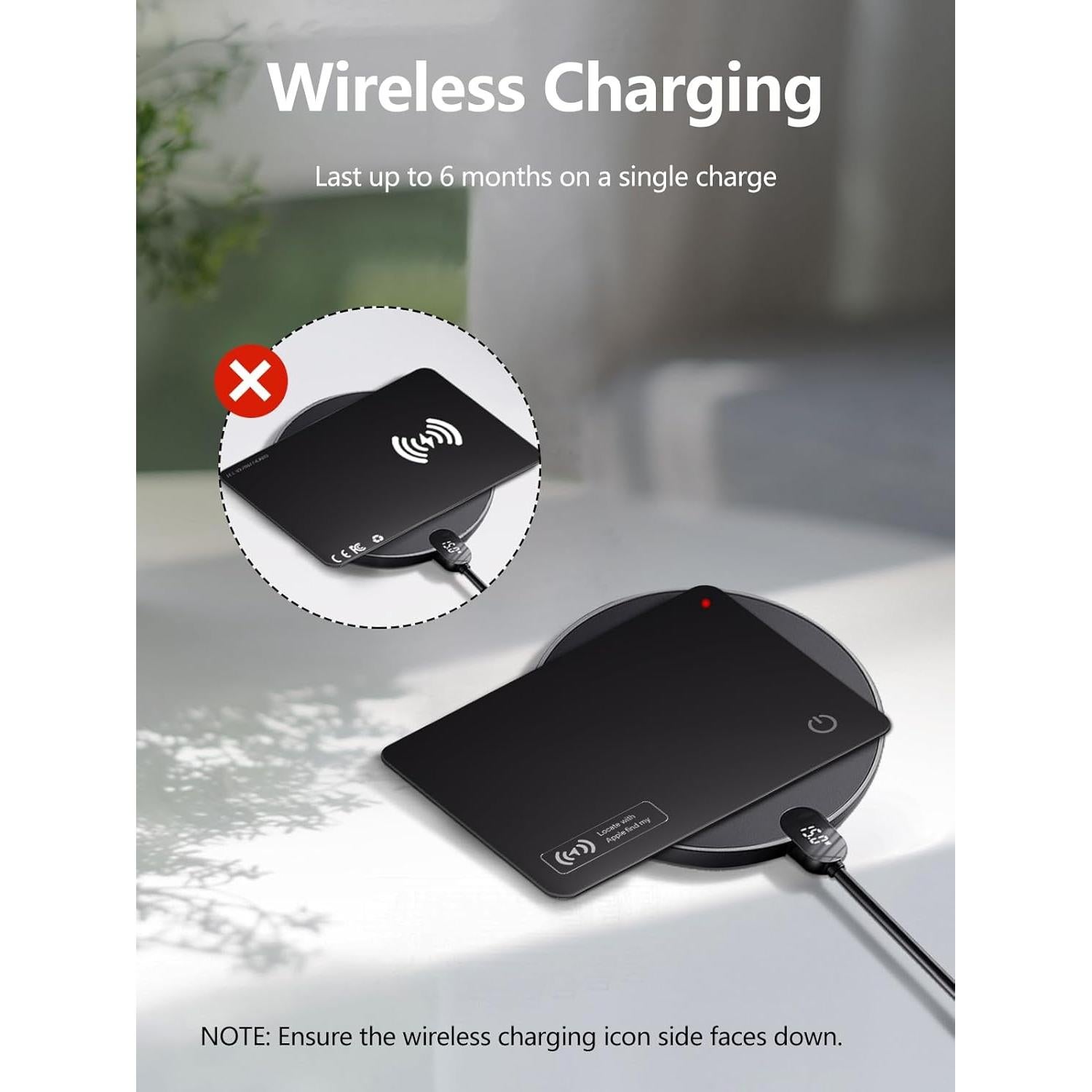 Tarjeta Localizadora Ultra Delgado Lmrbelec - 2 Paquete Negro