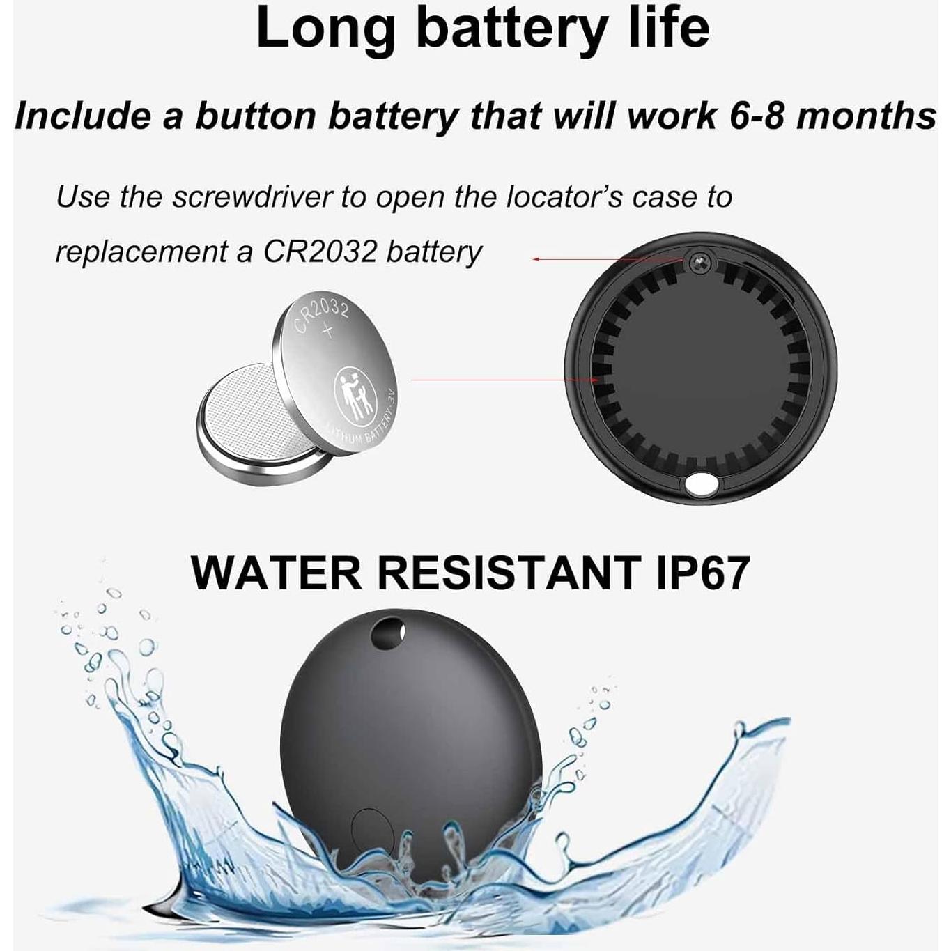 Air Tag Android Youmeet Paquete de 4 Rastreo Bluetooth Negro