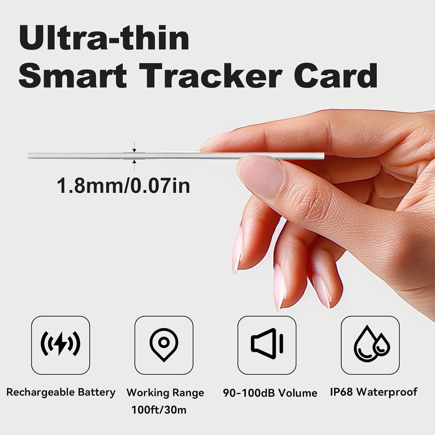 Rastreador de Cartera VODESON IP68 - Carga Inalámbrica, Bluetooth