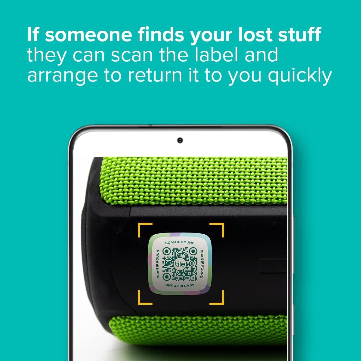 Etiquetas de Perdido y Encontrado Tile | 25 Adhesivas QR