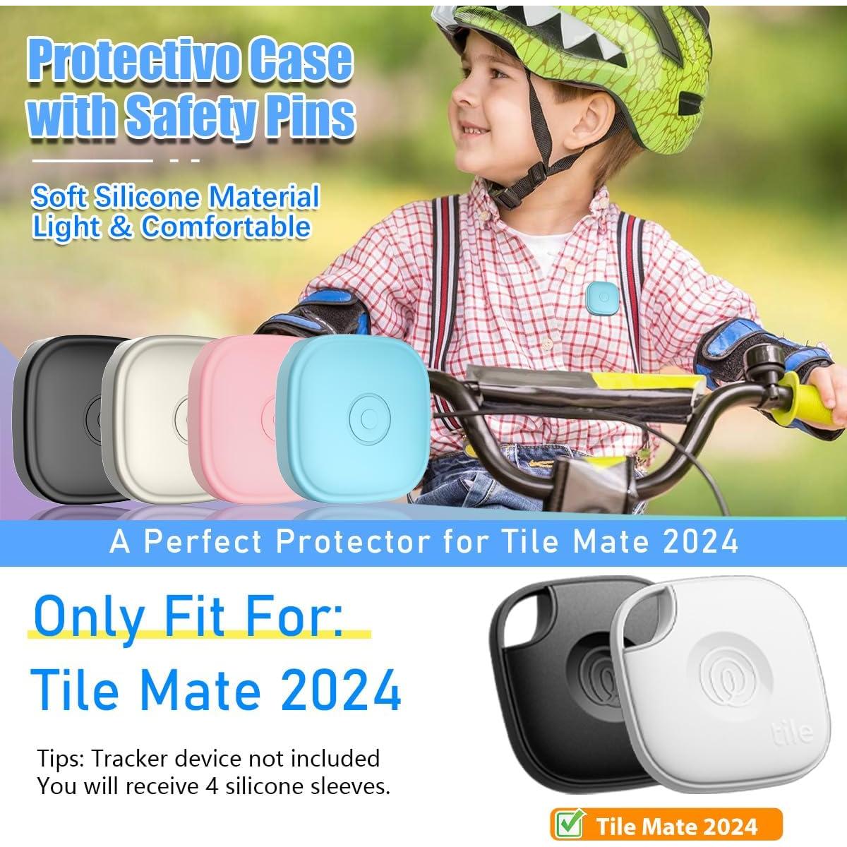 Paquete de 4 Fundas de Silicona LAKSDIURT para Tile Mate 2024