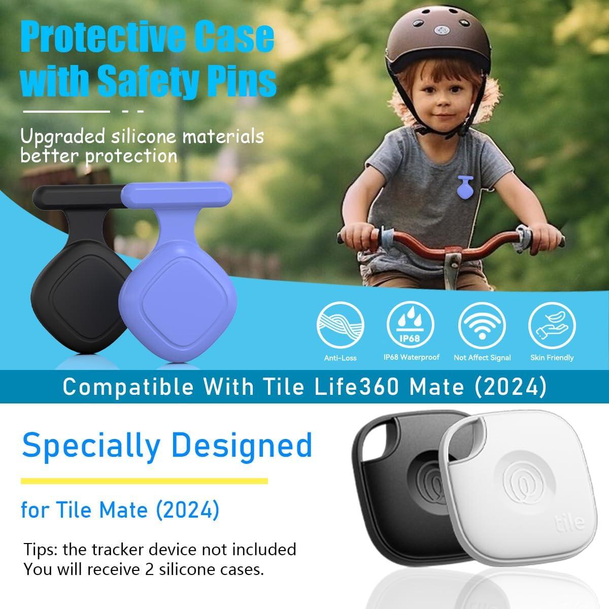 Funda de Silicona LAKSDIURT para Tile Life360 Mate 2024 - 2 Pcs