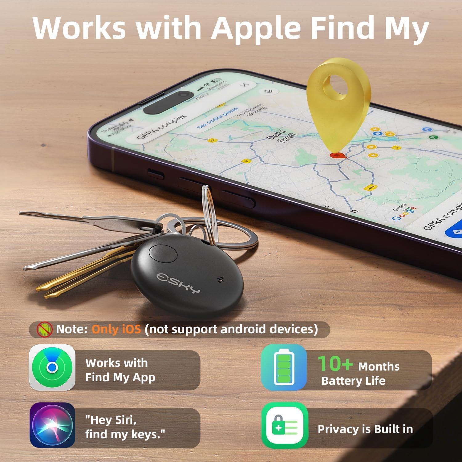 Rastreador Bluetooth Esky Air Tag 4 Pack - Localizador iOS