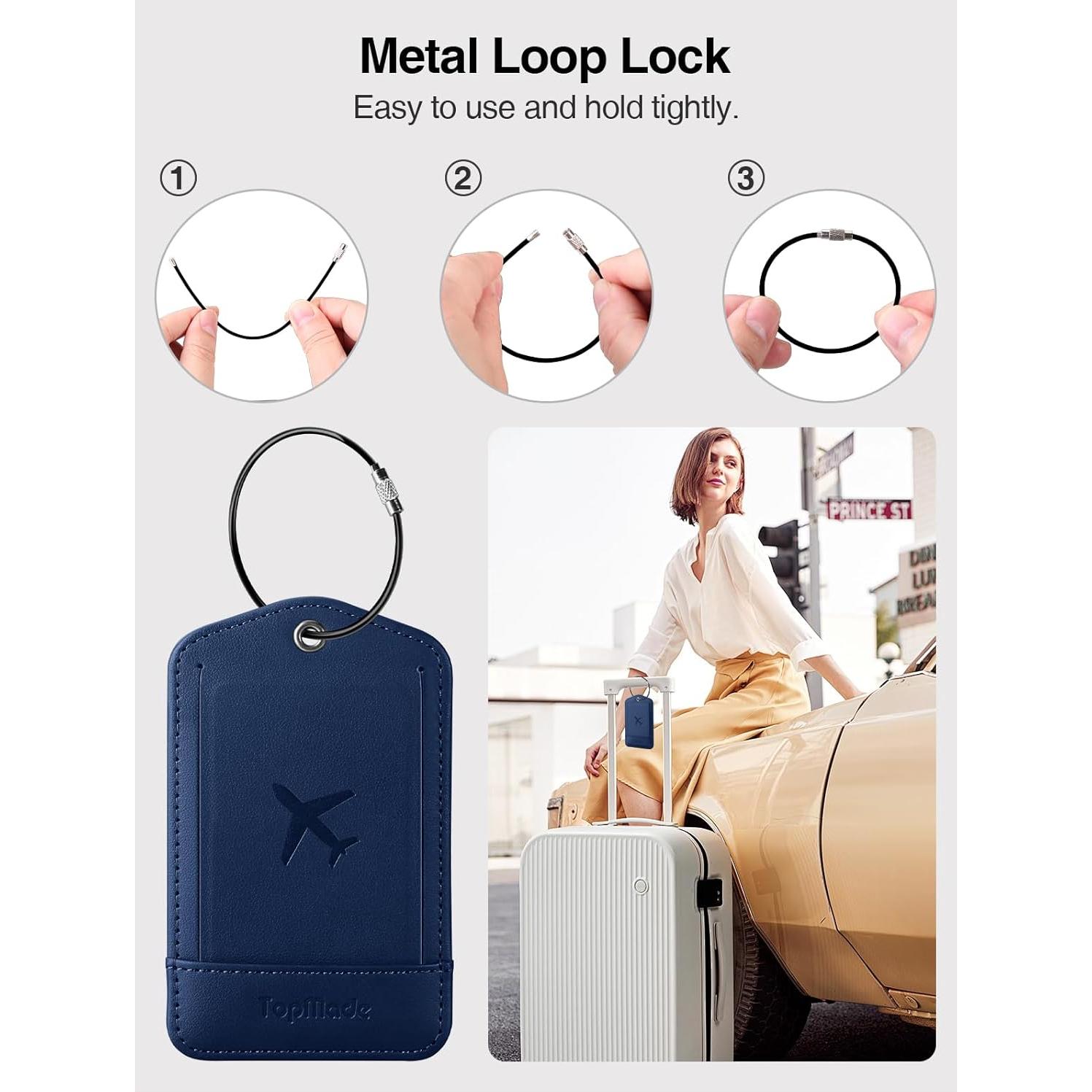 Etiqueta de Equipaje Inteligente TopMade con Find My, Azul