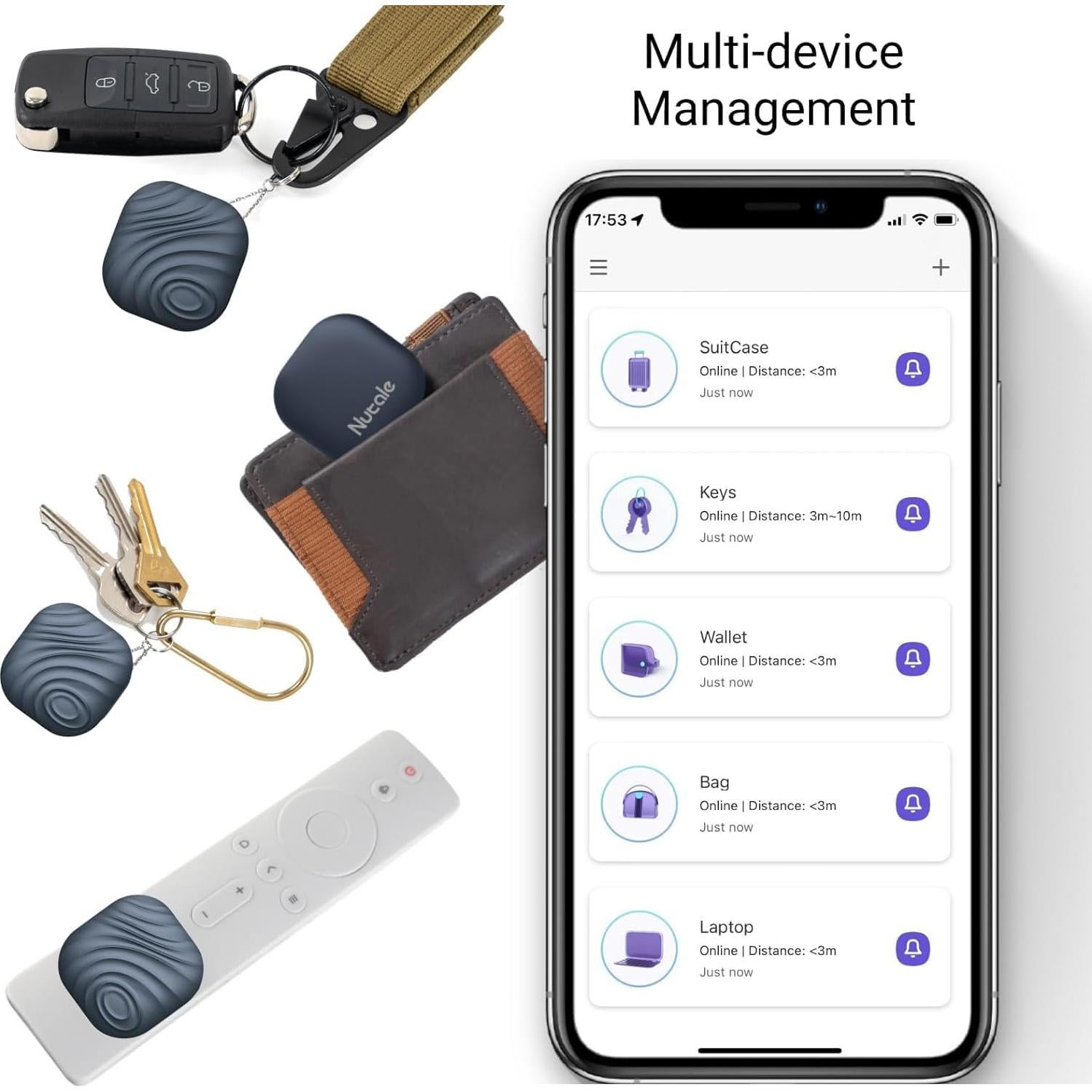 Localizador de Llaves Bluetooth Findthing F7X - Azul