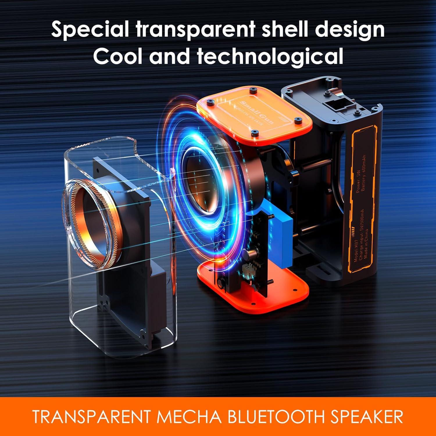 Altavoz Bluetooth Inalámbrico ZAKJ K07 Mini con Luces LED