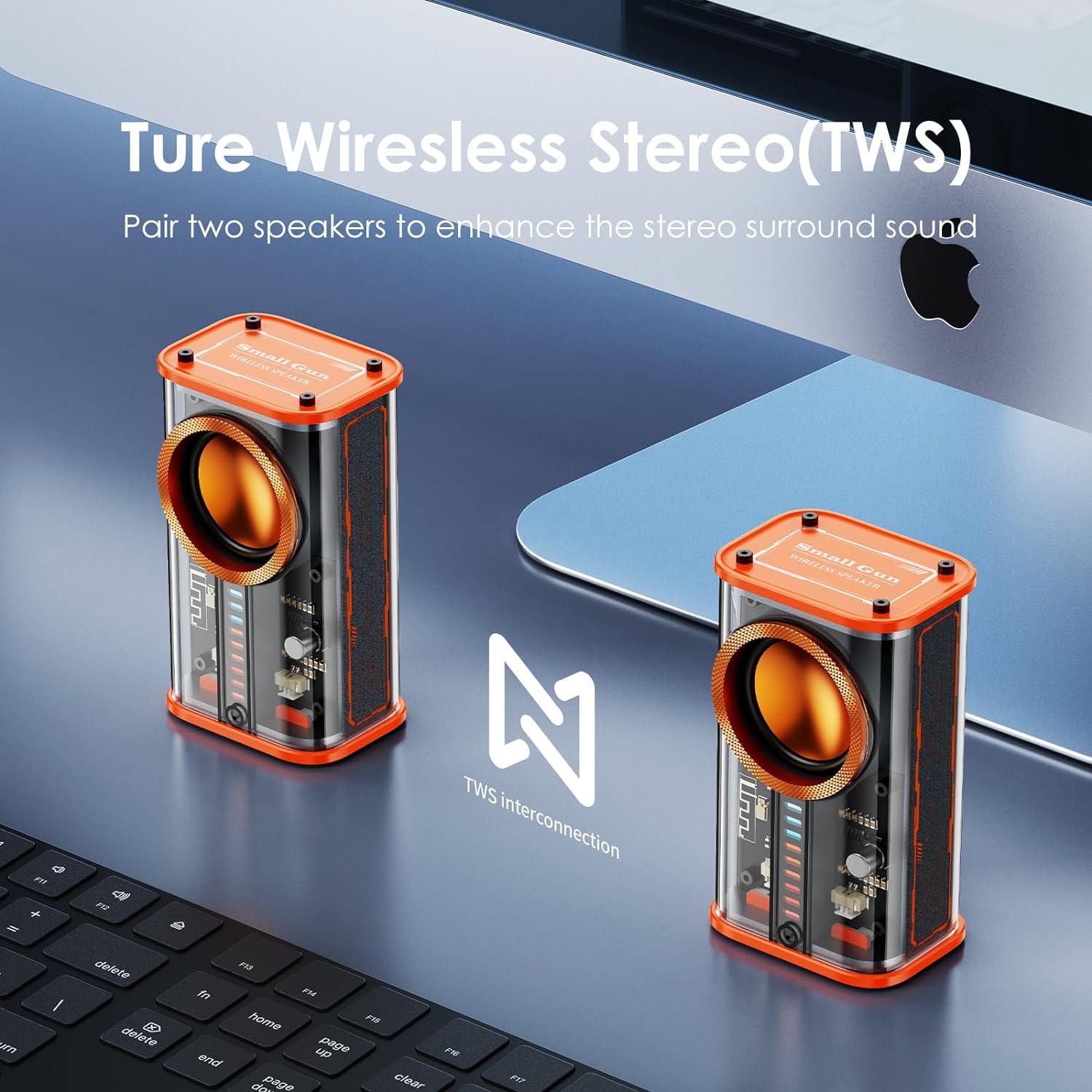 Altavoz Bluetooth Inalámbrico ZAKJ K07 Mini con Luces LED